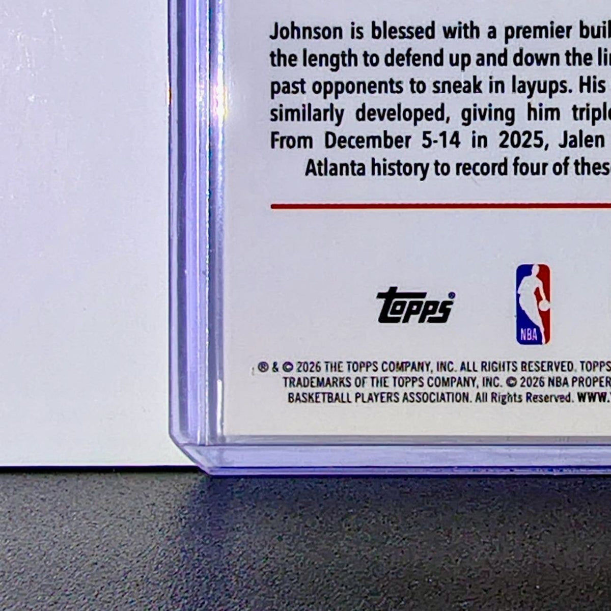 Jalen Johnson 2025-26 NBA Topps Chrome Update Refractor #49 Card Atlanta Hawks
