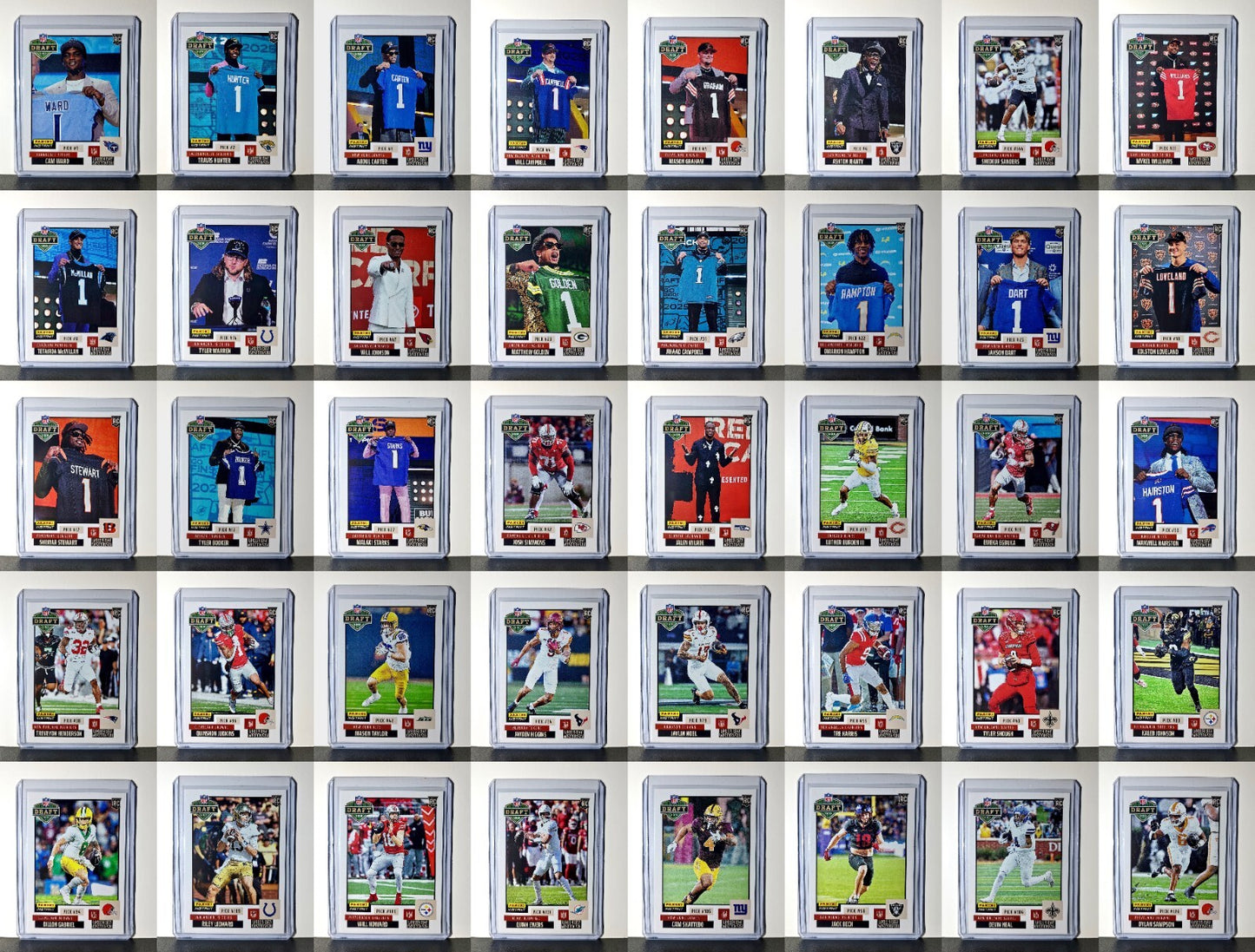 2025 Panini Instant NFL Draft Night Complete 40 Card Football Set