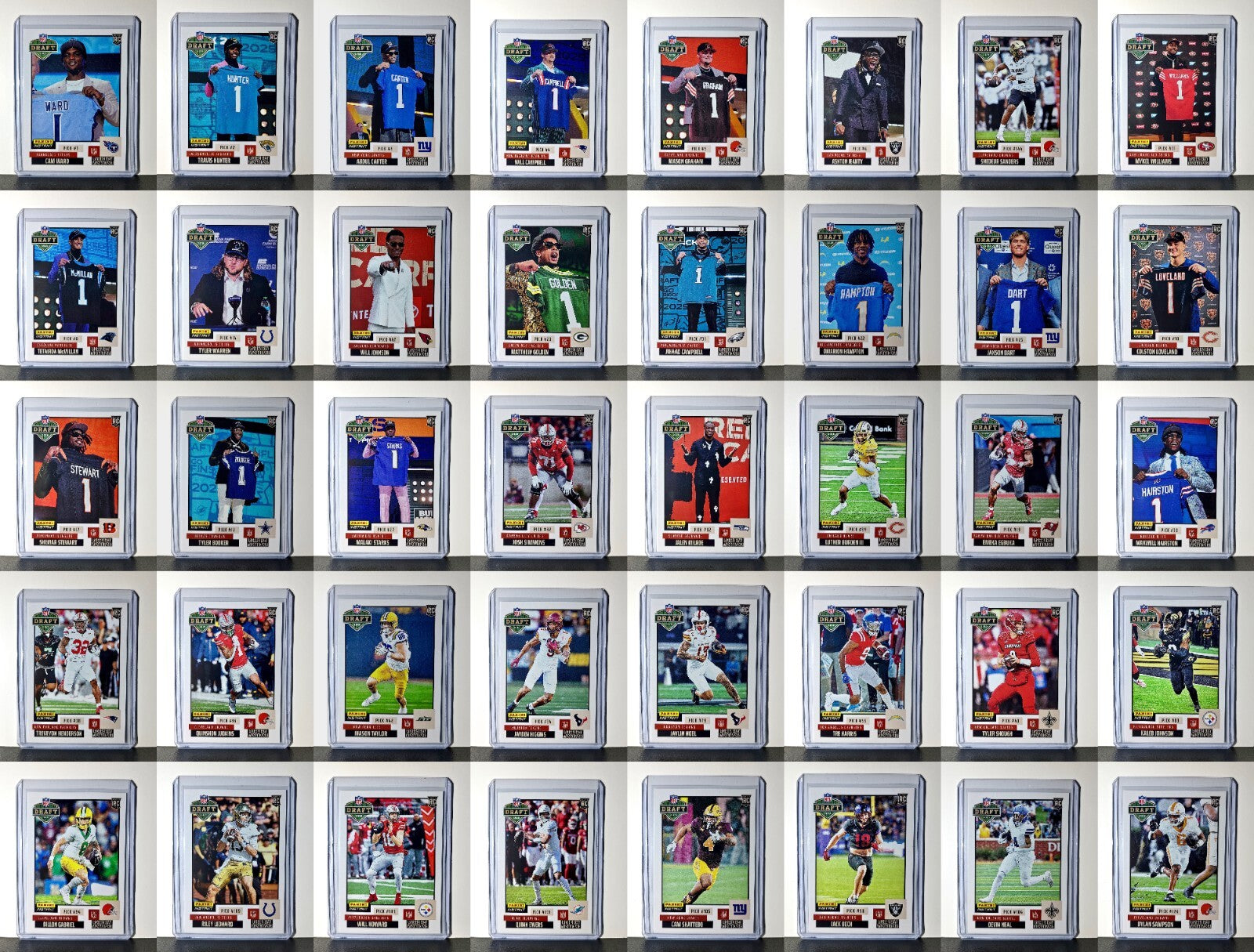 2025 Panini Instant NFL Draft Night Complete 40 Card Football Set