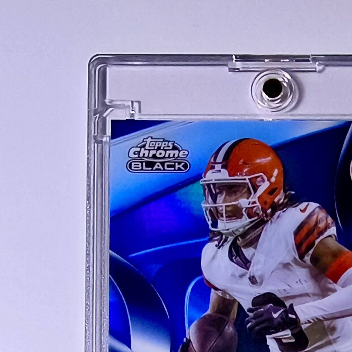 Jerry Jeudy 2025 NFL Topps Chrome Black #27 Blue Refractor Card Browns 107/150