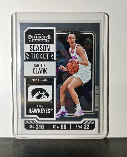 Caitlin Clark 2024 Silver Foil Panini College Contenders #CC4 Iowa Hawkeyes