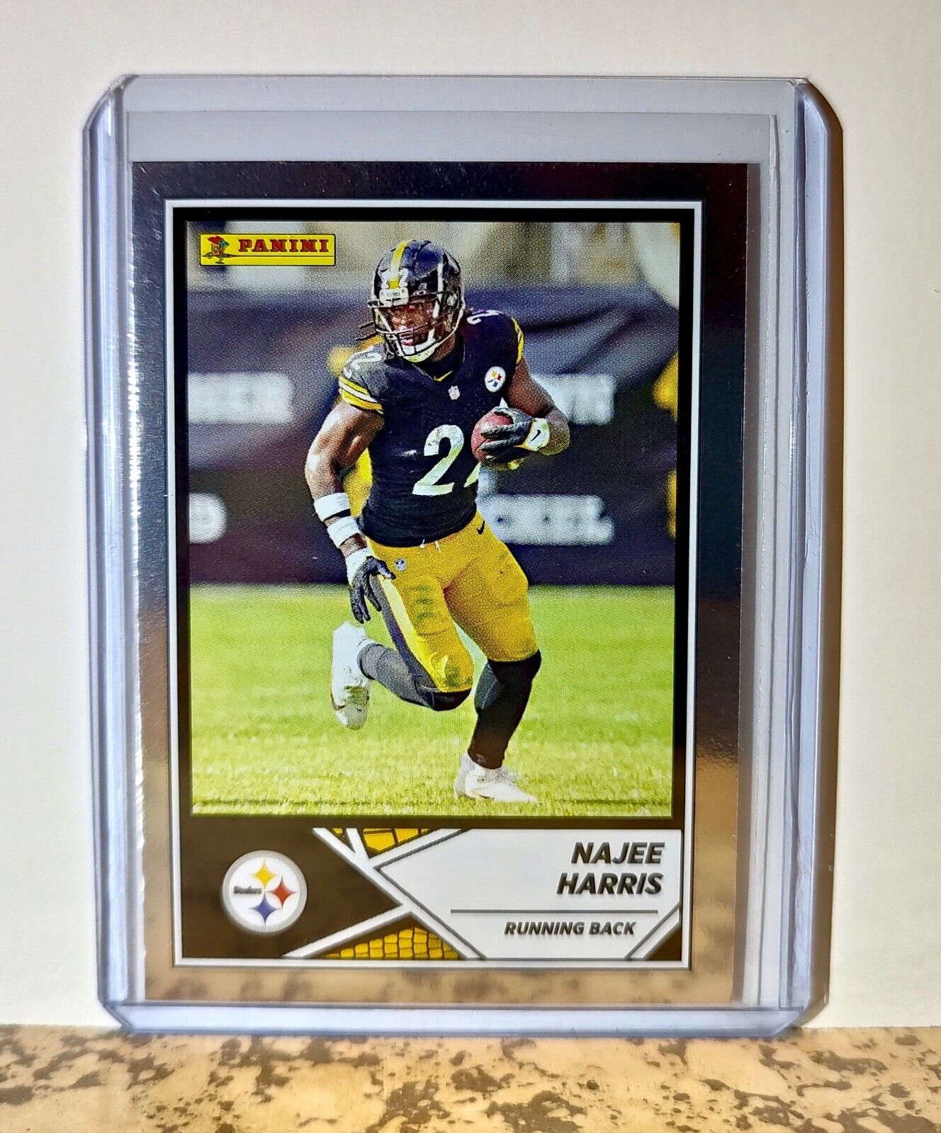 Najee Harris 2024 Panini NFL #13 Silver Foil Sticker Card Pittsburgh Steelers