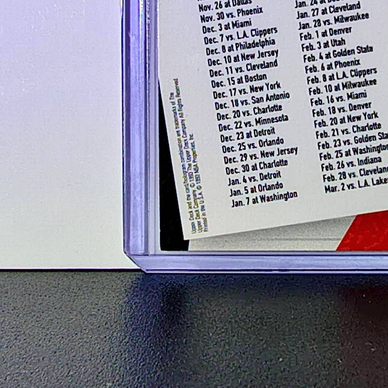 Michael Jordan 1993-94 Upper Deck Bulls Schedule #213 Basketball Card Bulls