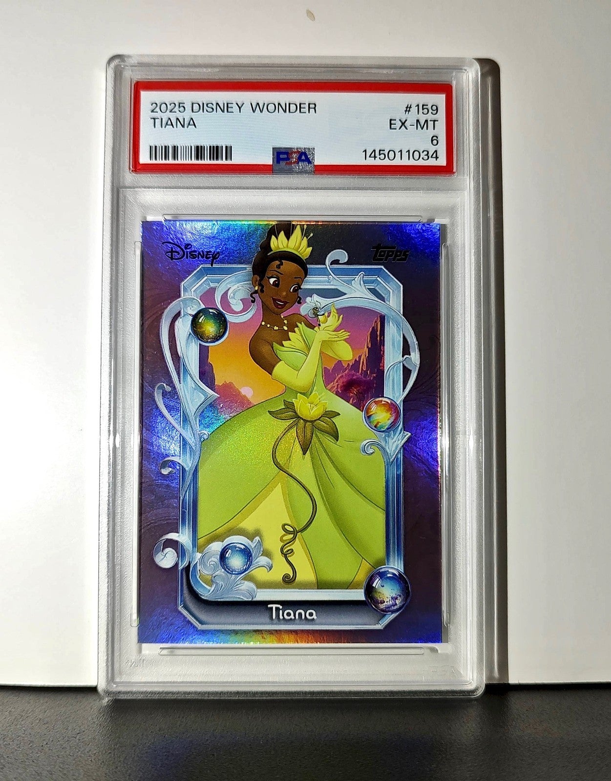 Tiana 2025 Topps Disney Cartoon Princess #159 Card PSA 6