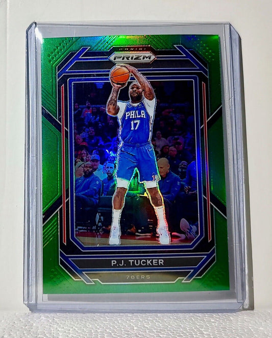 PJ Tucker 2022-23 Panini Green Prizm NBA #42 Basketball Card Philadelphia 76ers