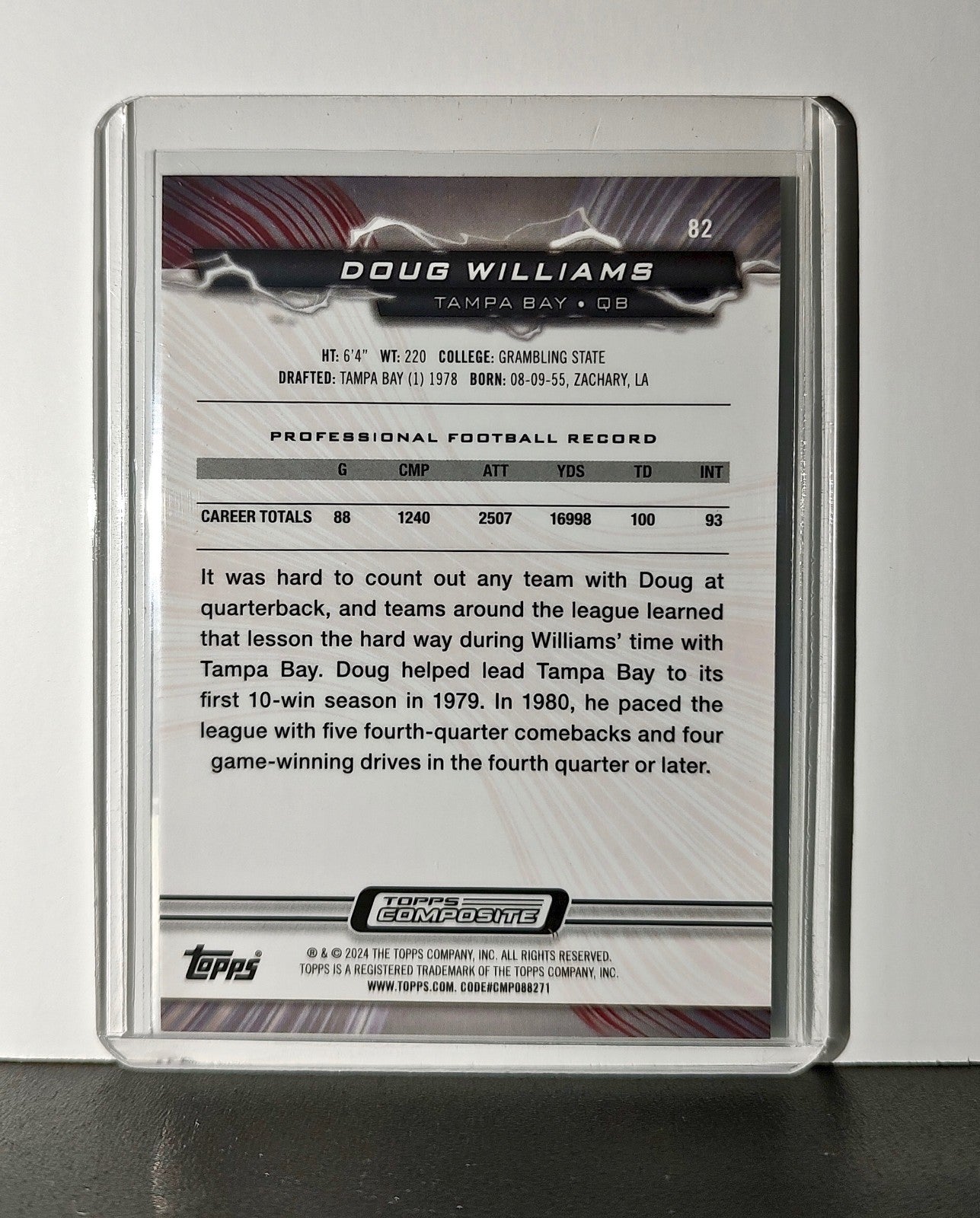 Doug Williams 2023 Topps Resurgence NFL #82 Card Tampa Bay Buccaneers