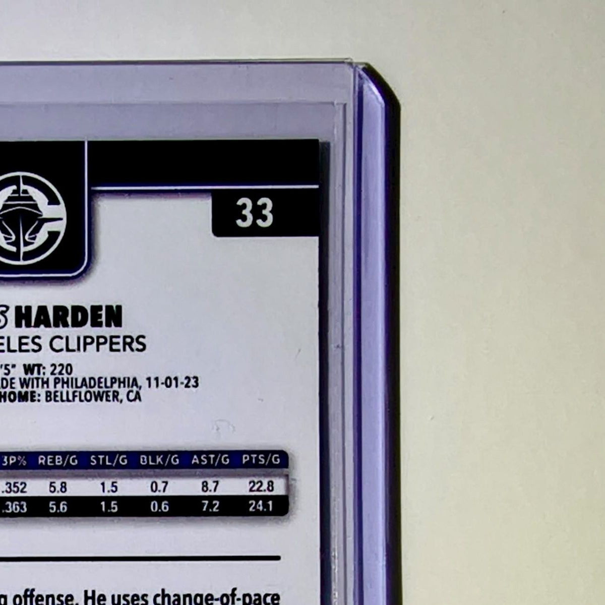 James Harden 2025-26 NBA Topps Chrome Update X-Fractor #33 Card Angeles Clippers