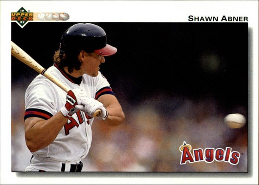 Shawn Abner 1992 Upper Deck MLB #502 Baseball Card California Angels