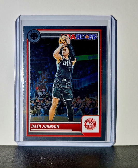 Jalen Johnson 2023-24 Panini Premium Stock NBA Hoops #119 Card Atlanta Hawks