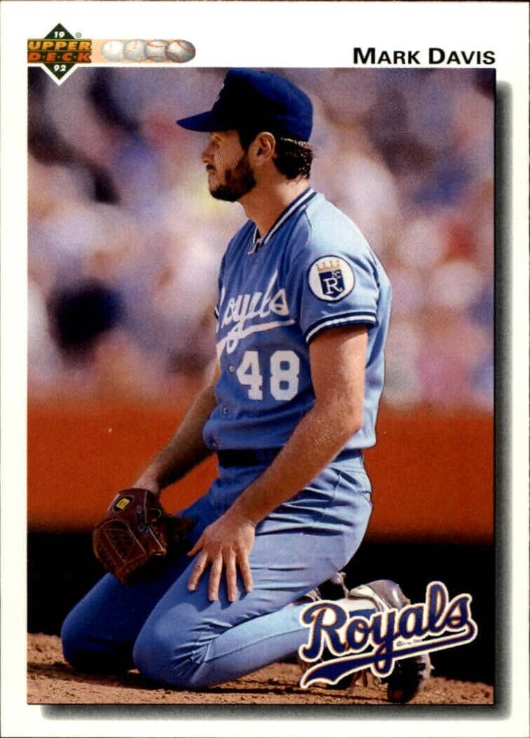 Mark Davis 1992 Upper Deck MLB #607 Baseball Card Kansas City Royals