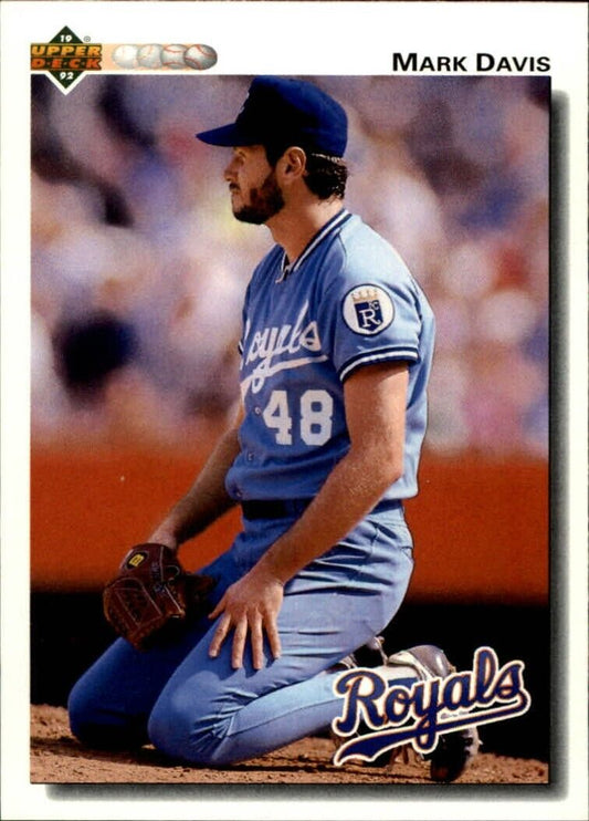Mark Davis 1992 Upper Deck MLB #607 Baseball Card Kansas City Royals