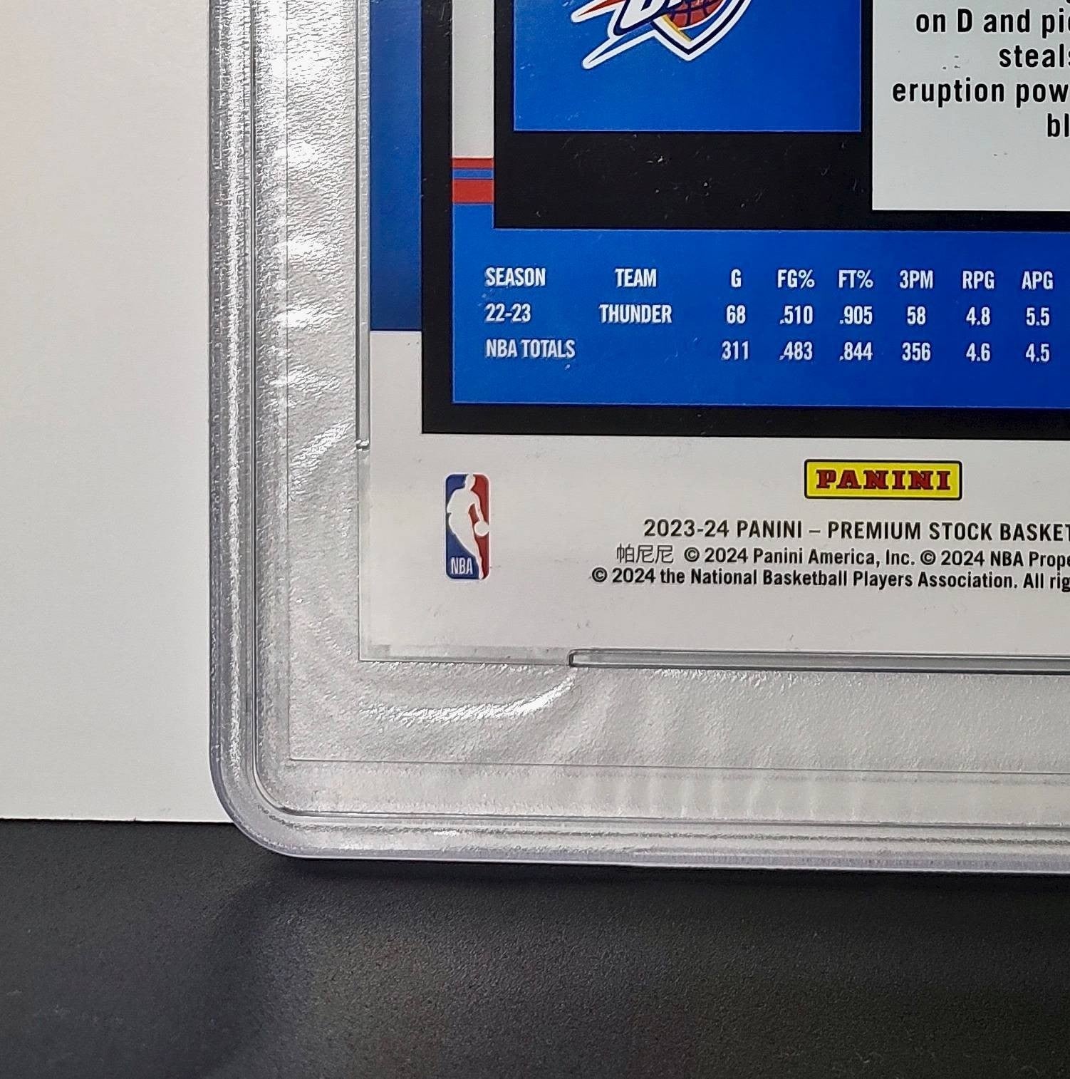 Shai Gilgeous-Alexander 2023 Panini Premium Stock NBA Hoops #2 Jumbo PSA 9 Mint