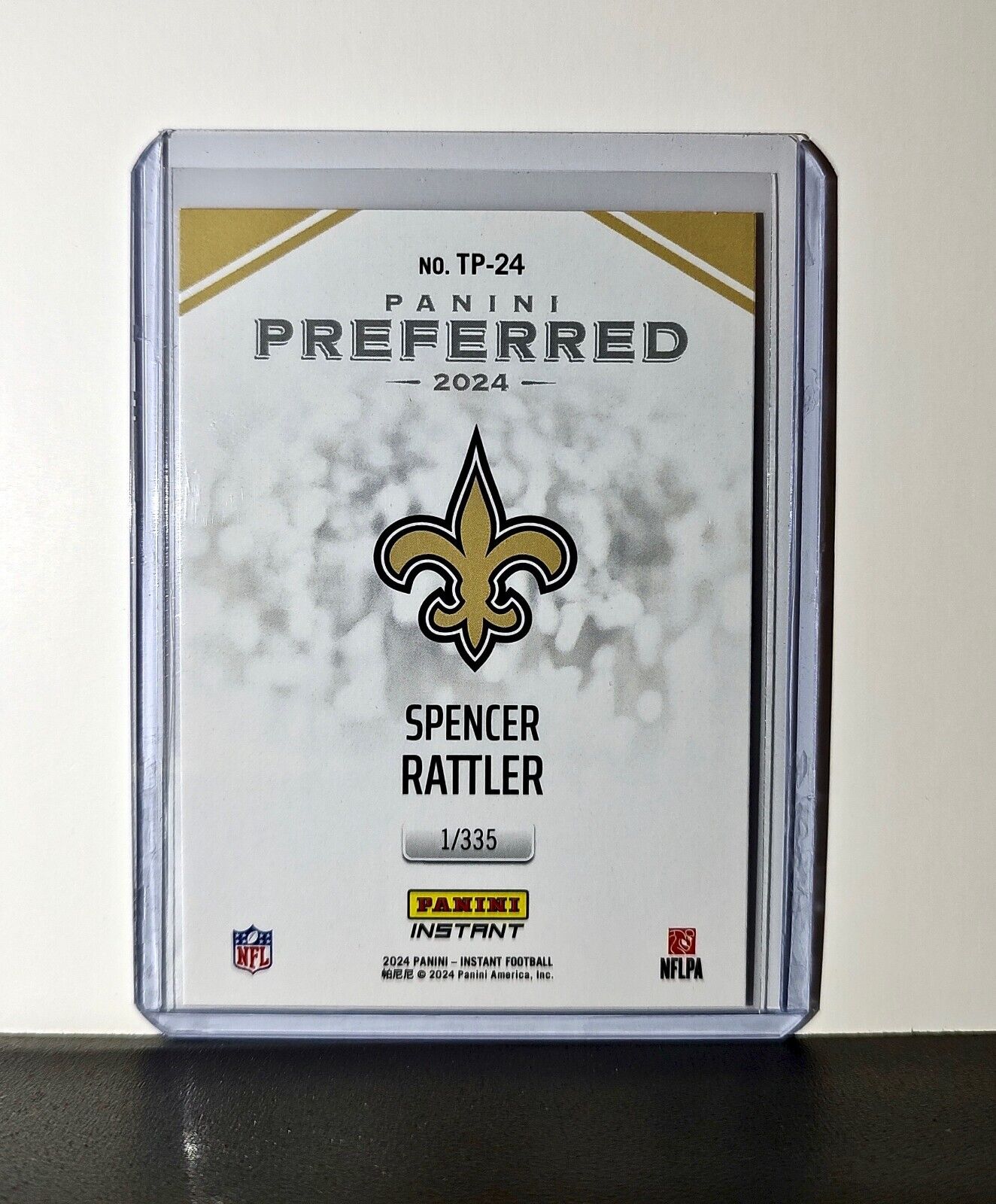 Spencer Rattler 2024 Panini Preferred NFL #24 Rookie Card Saints 1/335