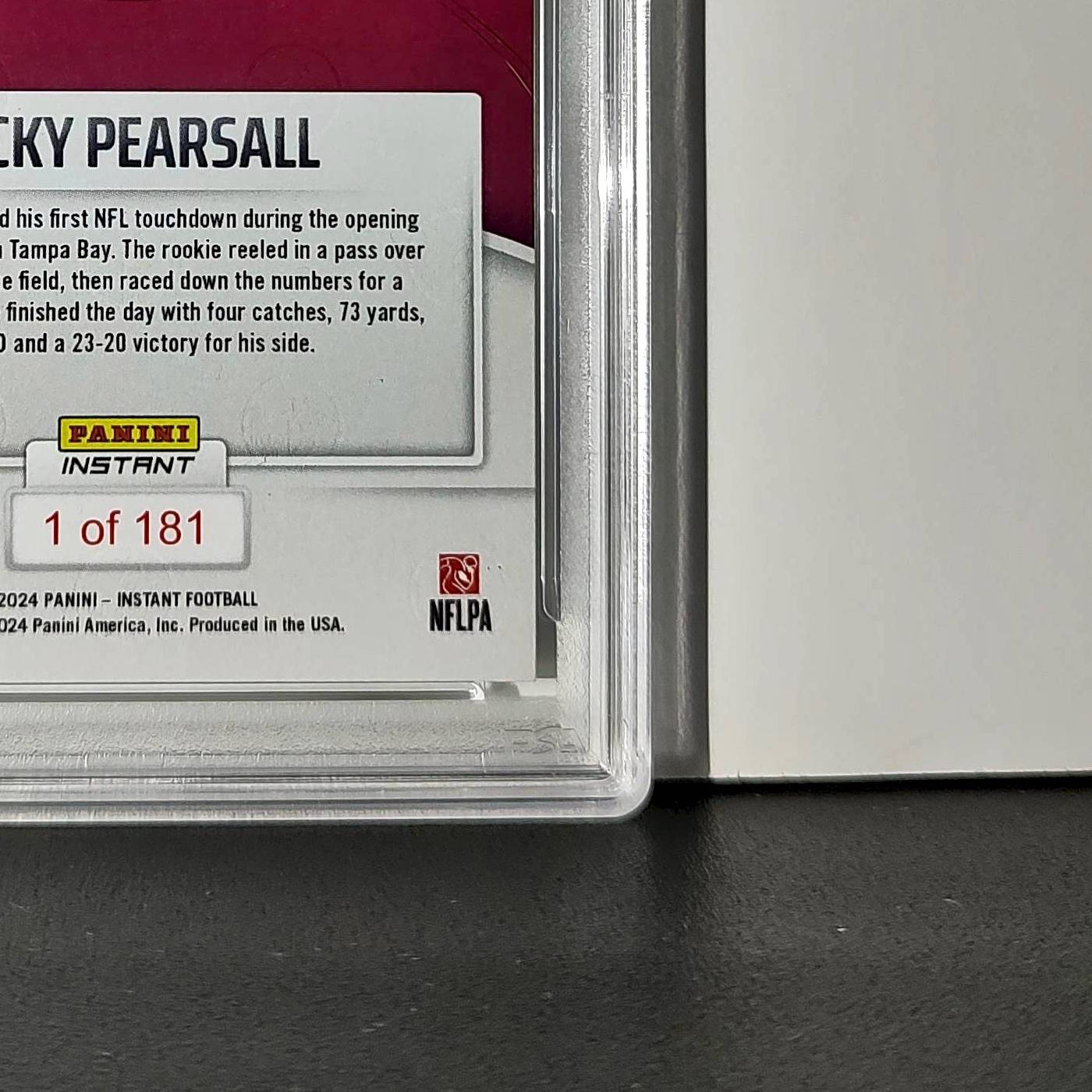 Ricky Pearsall Rookie 2024 Panini Instant NFL #142 PSA 10 Gem Mint