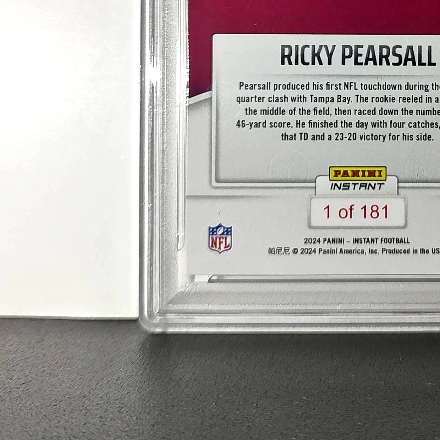 Ricky Pearsall Rookie 2024 Panini Instant NFL #142 PSA 10 Gem Mint