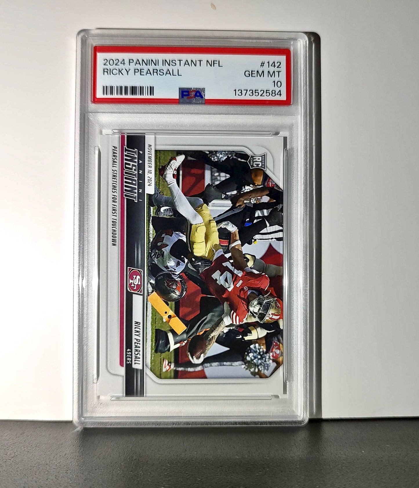 Ricky Pearsall Rookie 2024 Panini Instant NFL #142 PSA 10 Gem Mint