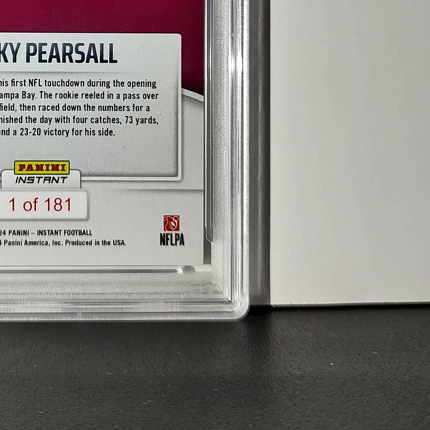Ricky Pearsall Rookie 2024 Panini Instant NFL #142 PSA 10 Gem Mint