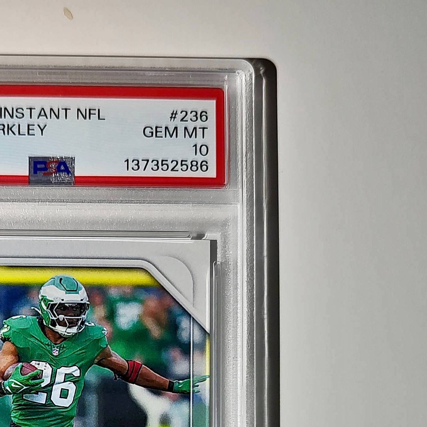 Saquon Barkley 2024 Panini Milestone NFL #236 Eagles 1 of 809 PSA 10 Gem Mint