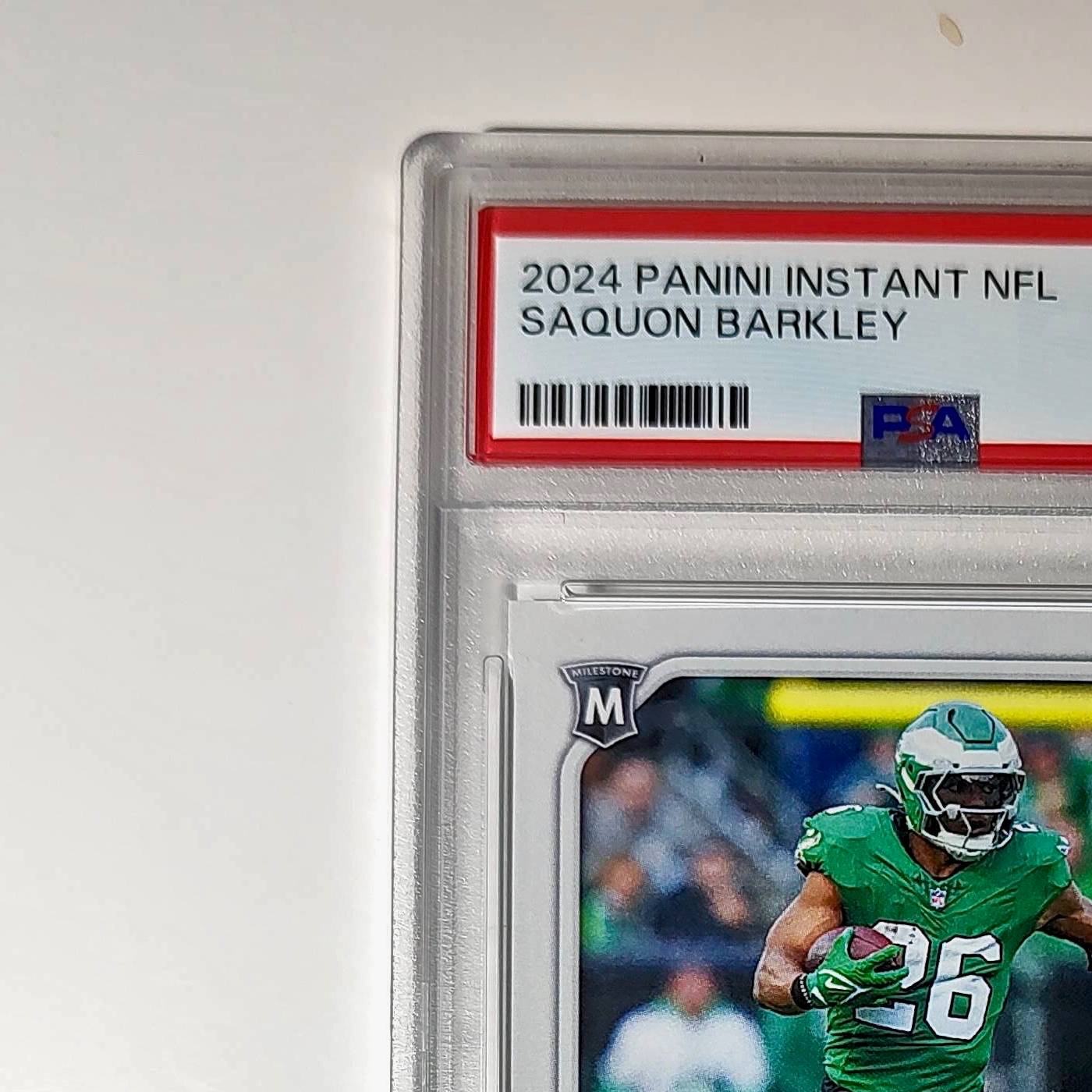 Saquon Barkley 2024 Panini Milestone NFL #236 Eagles 1 of 809 PSA 10 Gem Mint