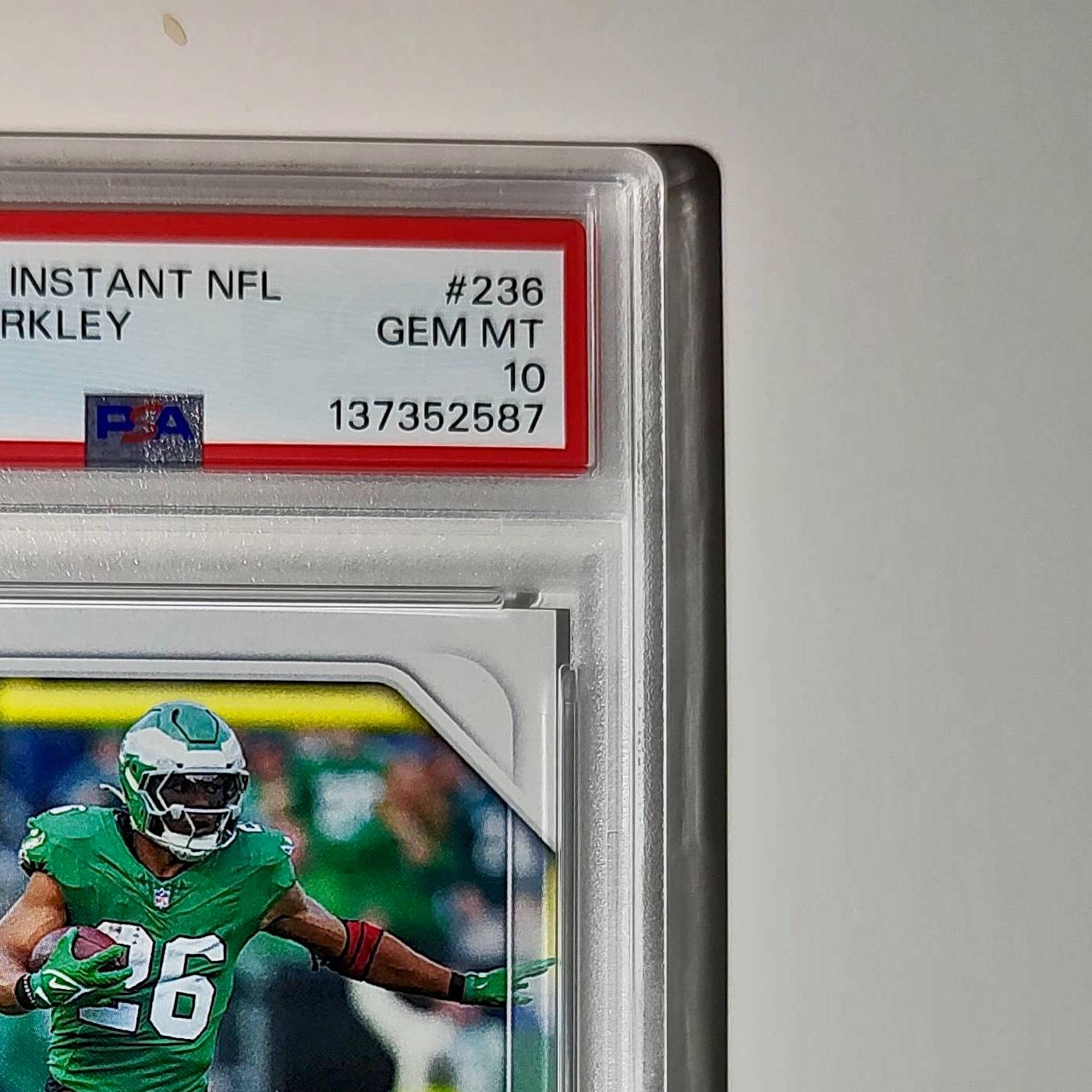 Saquon Barkley 2024 Panini Milestone NFL #236 Eagles 1 of 809 PSA 10 Gem Mint