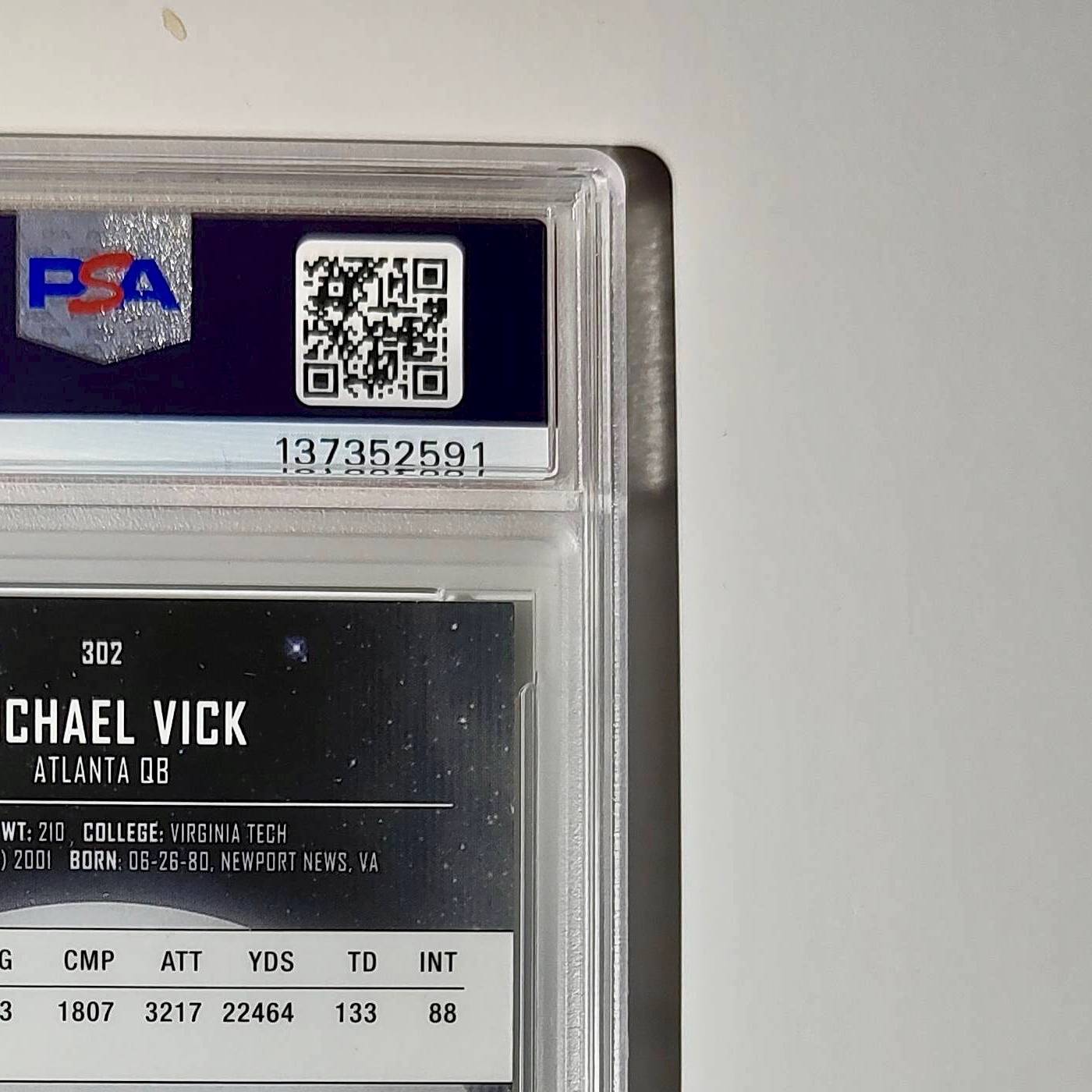 Michael Vick 2023 Topps Midnight 15/75 #302 Dusk PSA 9 Mint