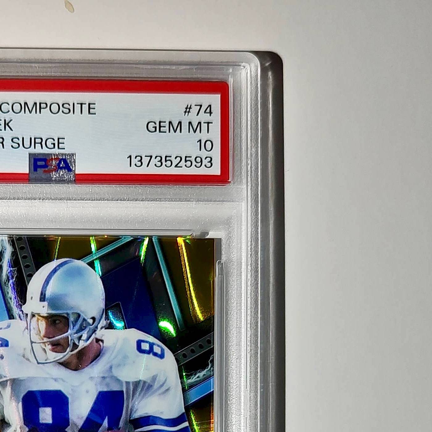 Jay Novacek 2023 Topps Resurgence 23/50 #74 Gold Power Surge PSA 10 Gem Mint