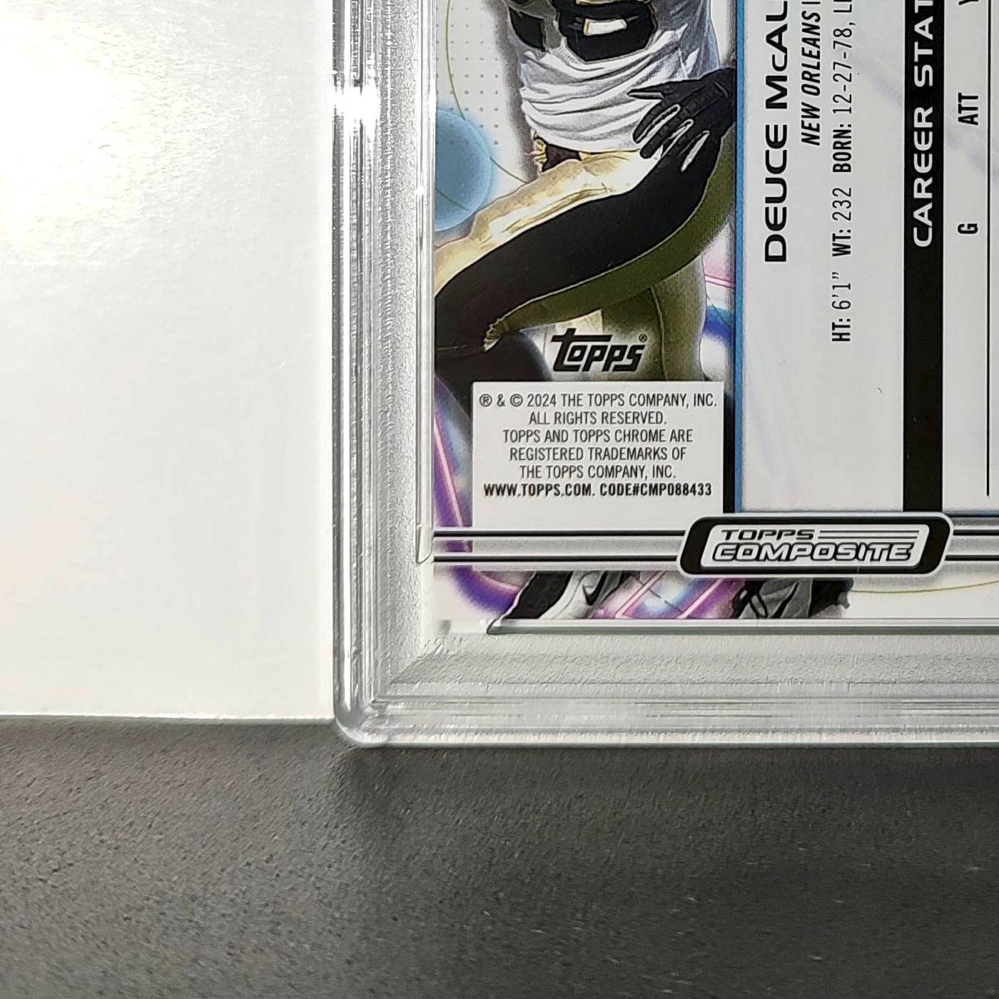 Deuce McAllister 2023 Topps Chrome Cosmic 69/75 #283 Green Space Dust PSA 10 Gem