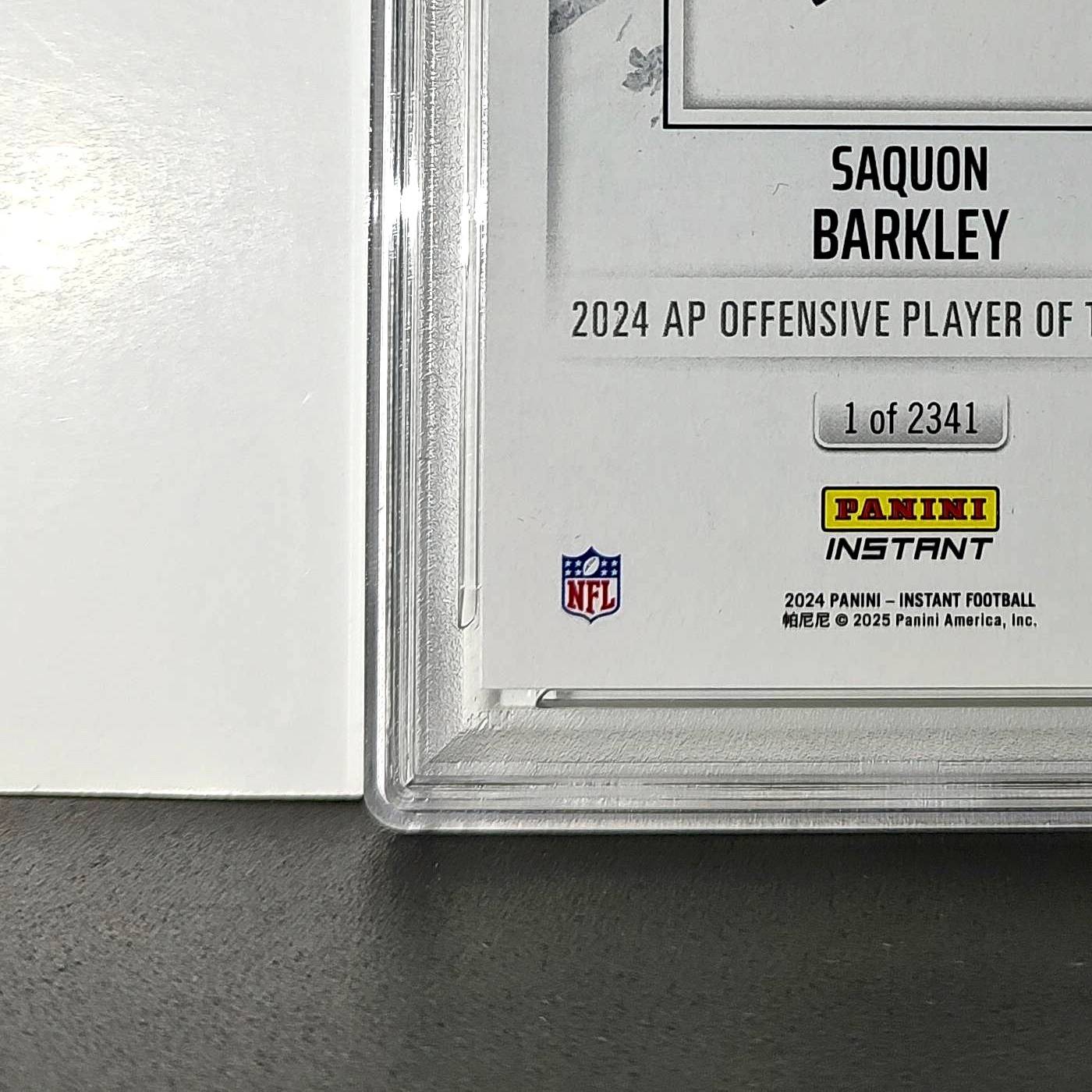 Saquon Barkley 2024 Panini NFL AP Offensive Player of the Year Eagles PSA 10 Gem