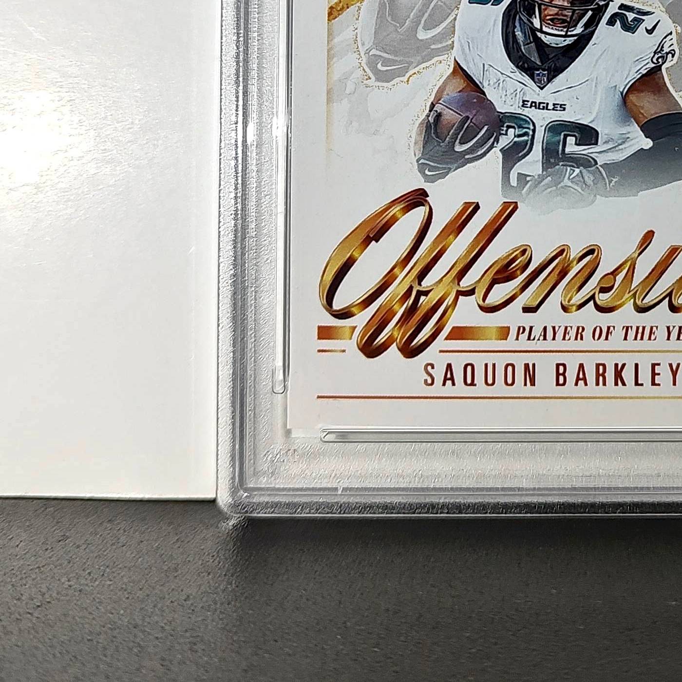 Saquon Barkley 2024 Panini NFL AP Offensive Player of the Year Eagles PSA 9 Mint