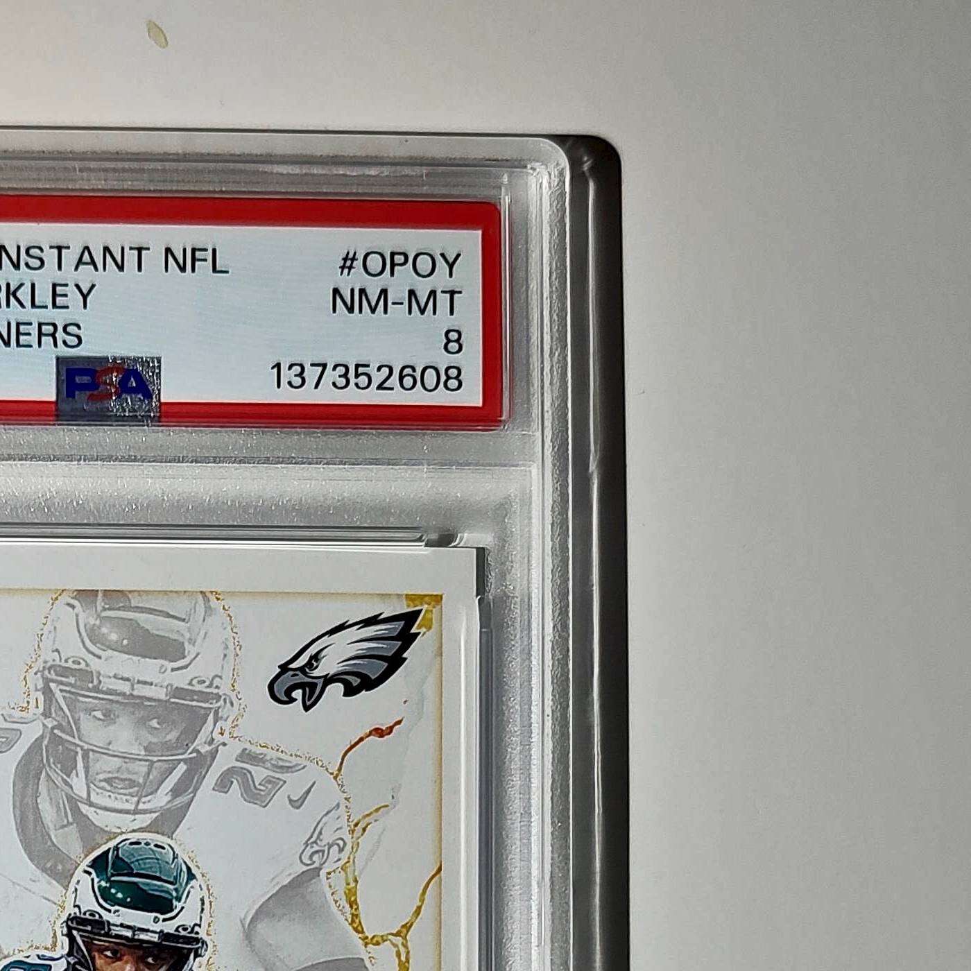 Saquon Barkley 2024 Panini NFL Offensive Player of the Year Eagles PSA 8 NM-MT