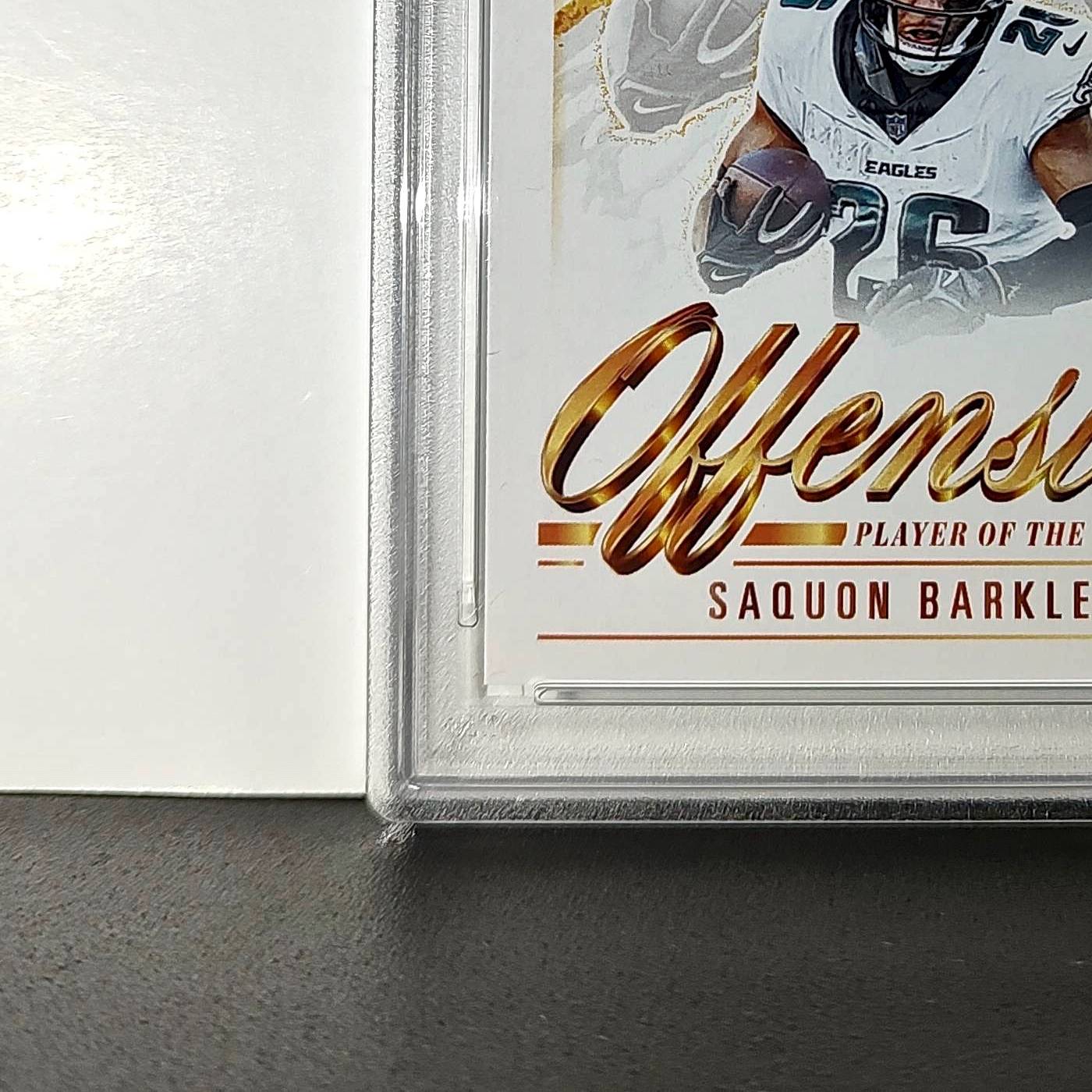 Saquon Barkley 2024 Panini NFL Offensive Player of the Year Eagles PSA 8 NM-MT