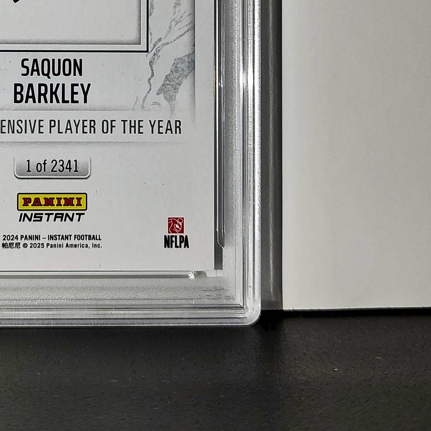 Saquon Barkley 2024 Panini NFL Offensive Player of the Year Eagles PSA 8 NM-MT