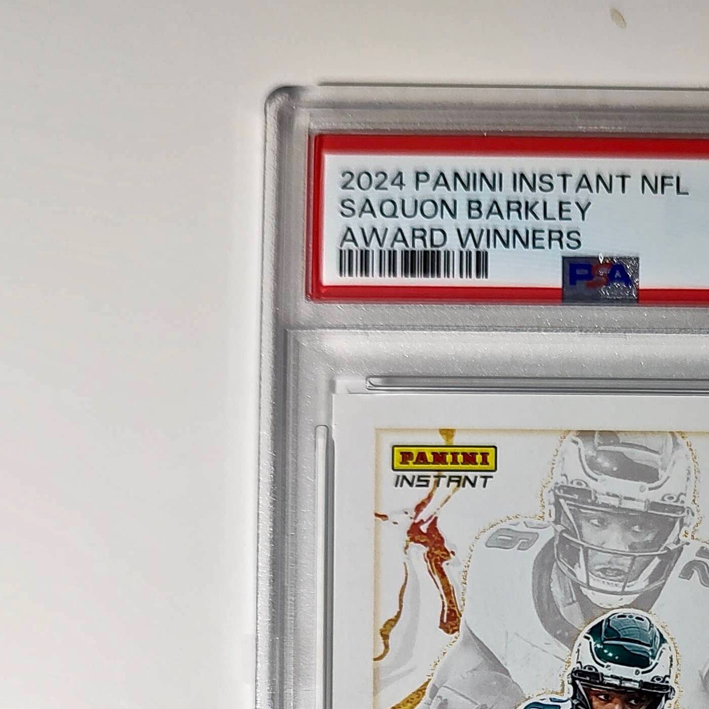 Saquon Barkley 2024 Panini NFL Offensive Player of the Year Eagles PSA 8 NM-MT