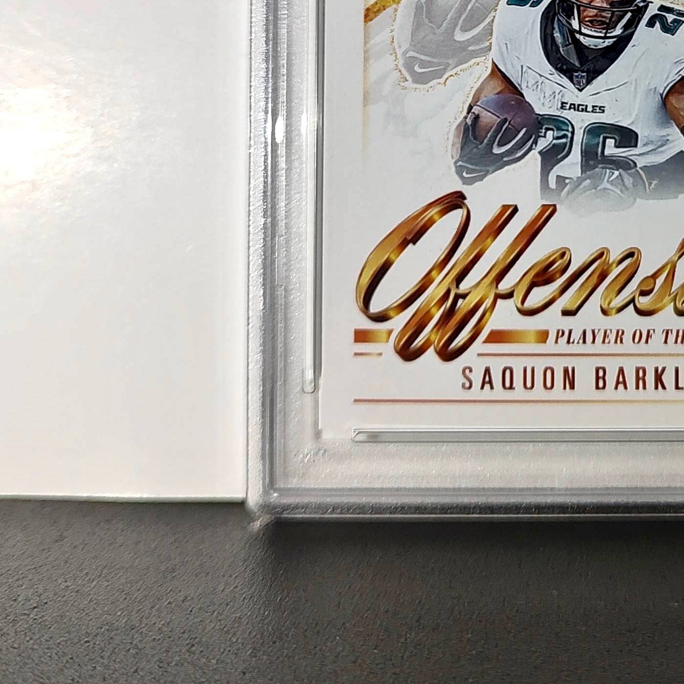 Saquon Barkley 2024 Panini NFL Offensive Player of the Year Eagles PSA 8 NM-MT