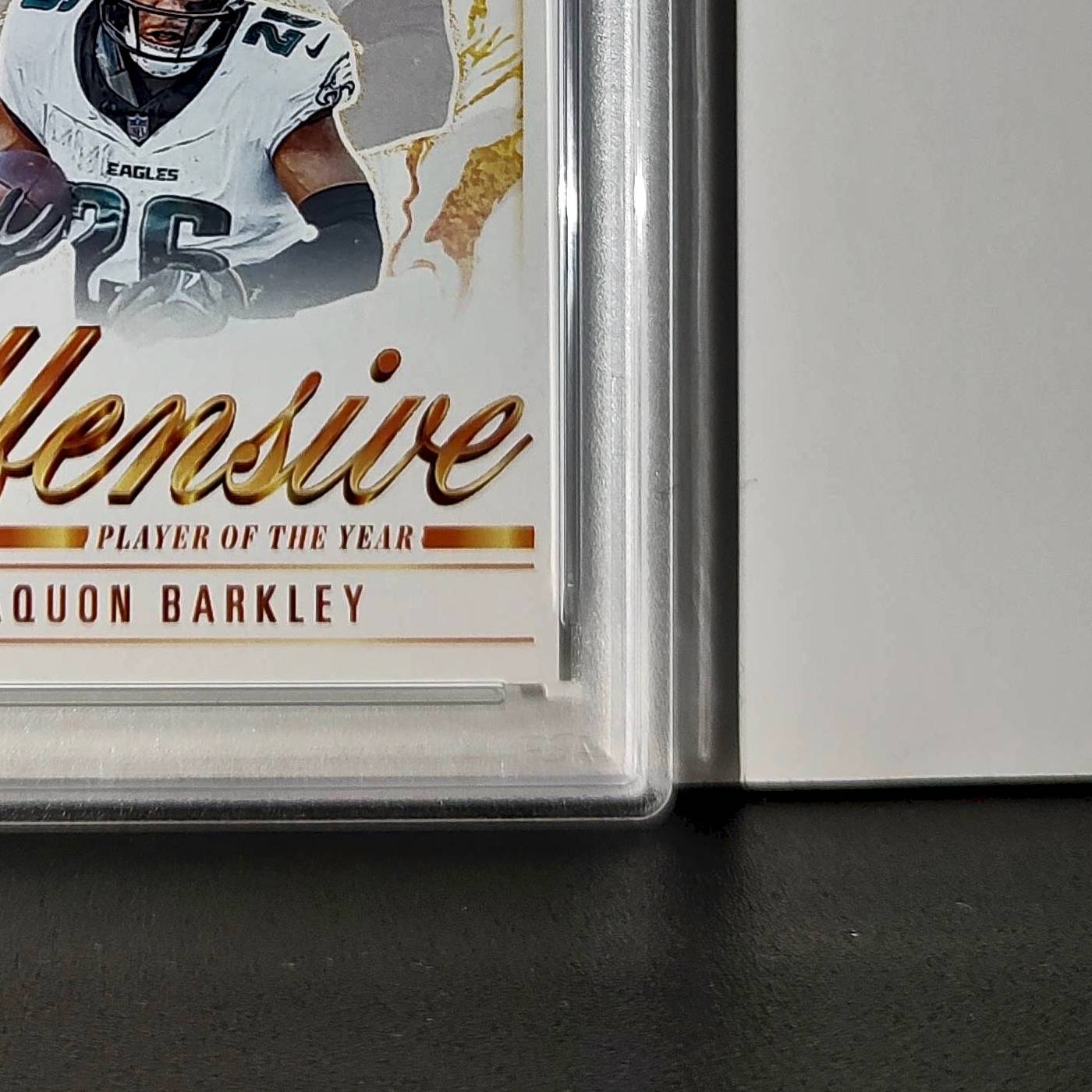 Saquon Barkley 2024 Panini NFL Offensive Player of the Year Eagles PSA 8 NM-MT