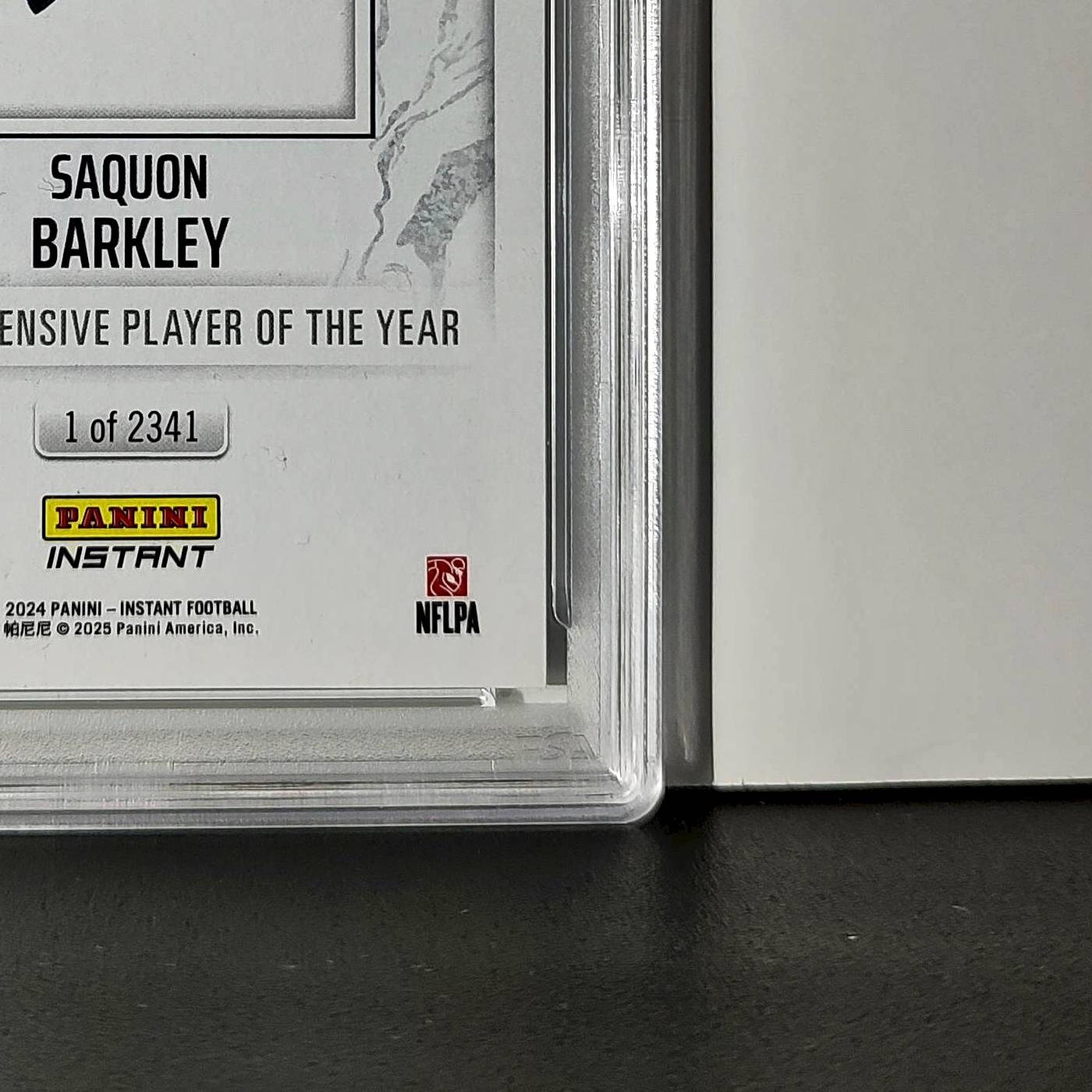 Saquon Barkley 2024 Panini NFL Offensive Player of the Year Eagles PSA 8 NM-MT