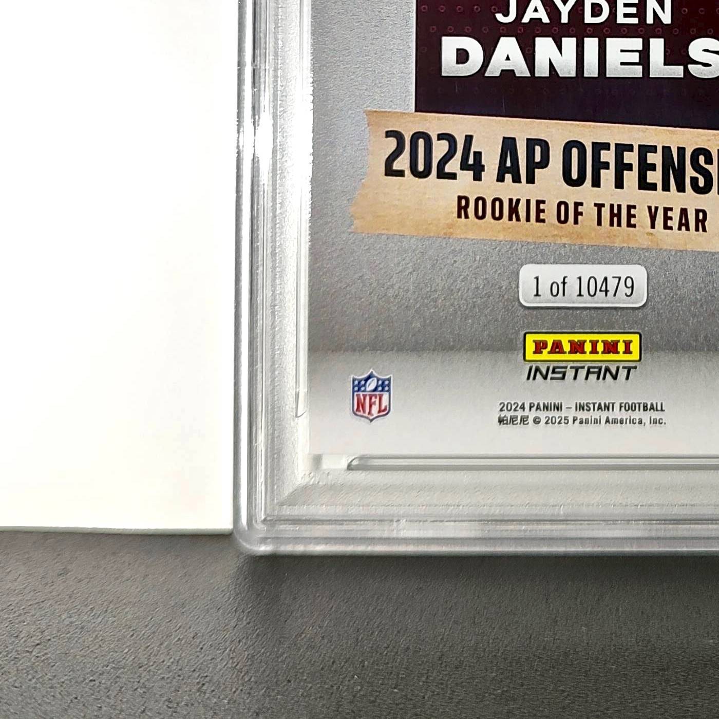 Jayden Daniels 2024 Panini NFL AP Offensive Rookie of the Year Commanders PSA 10