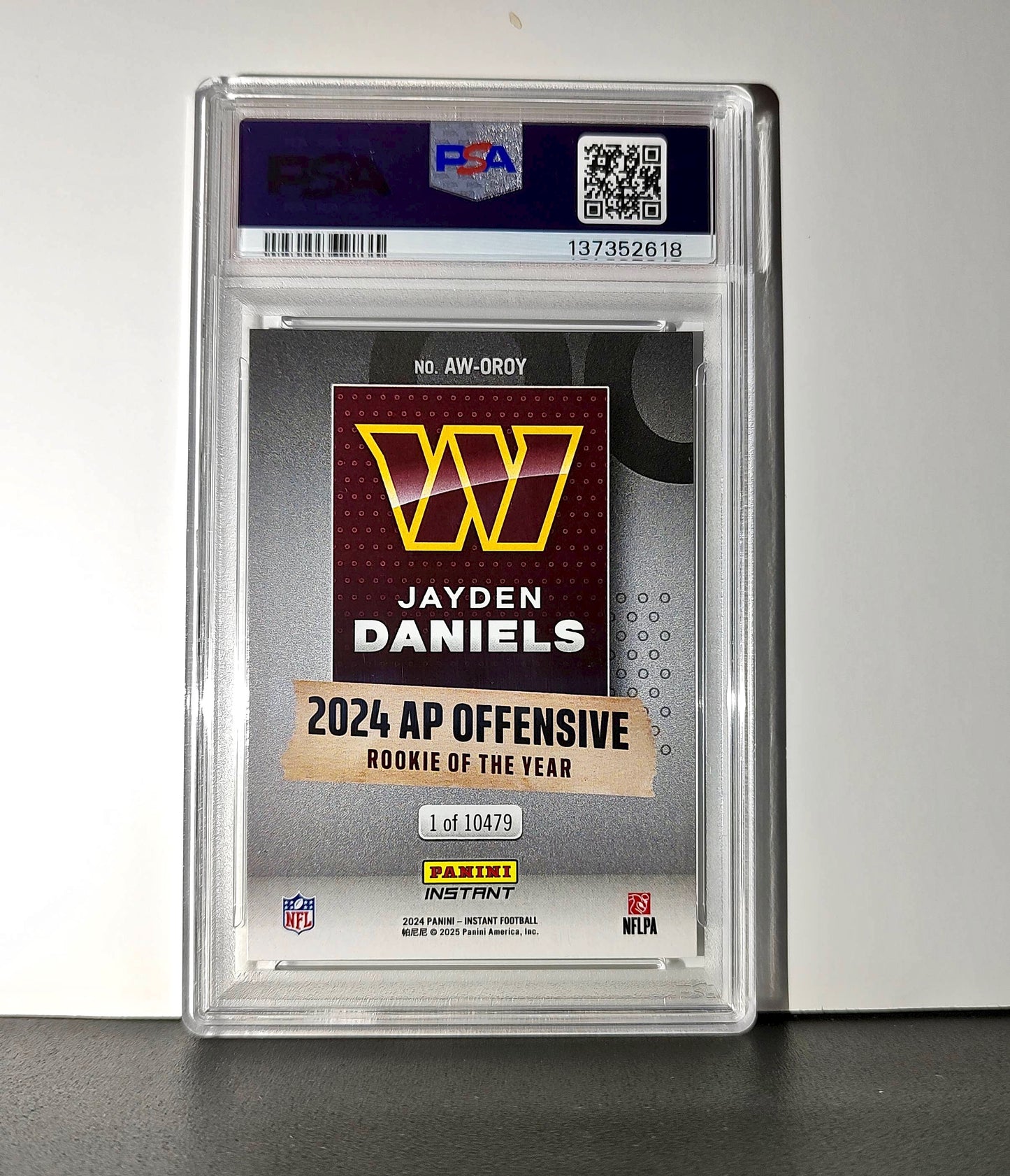 Jayden Daniels 2024 Panini NFL AP Offensive Rookie of the Year Commanders PSA 10