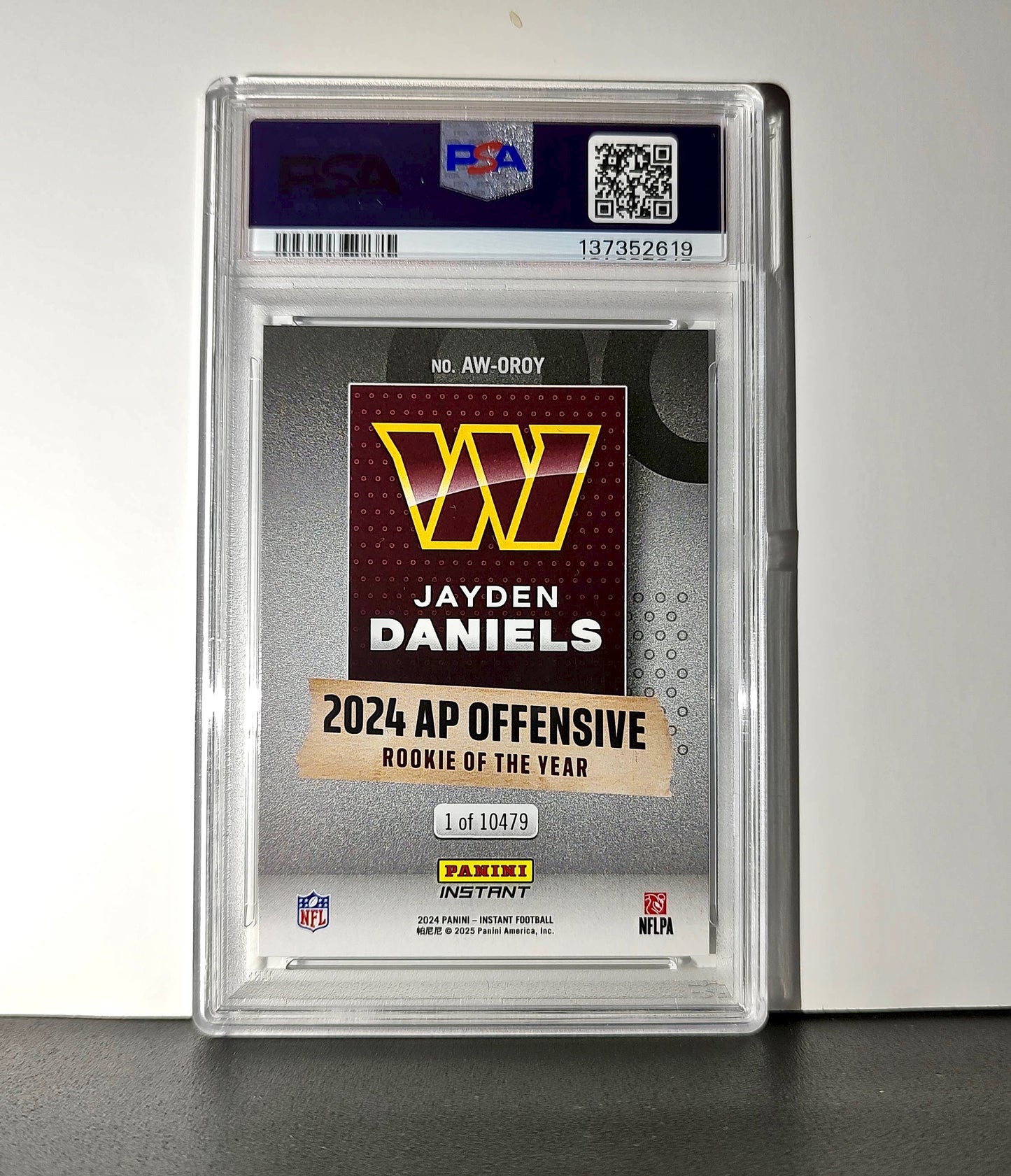 Jayden Daniels 2024 Panini NFL AP Offensive Rookie of the Year Commanders PSA 10