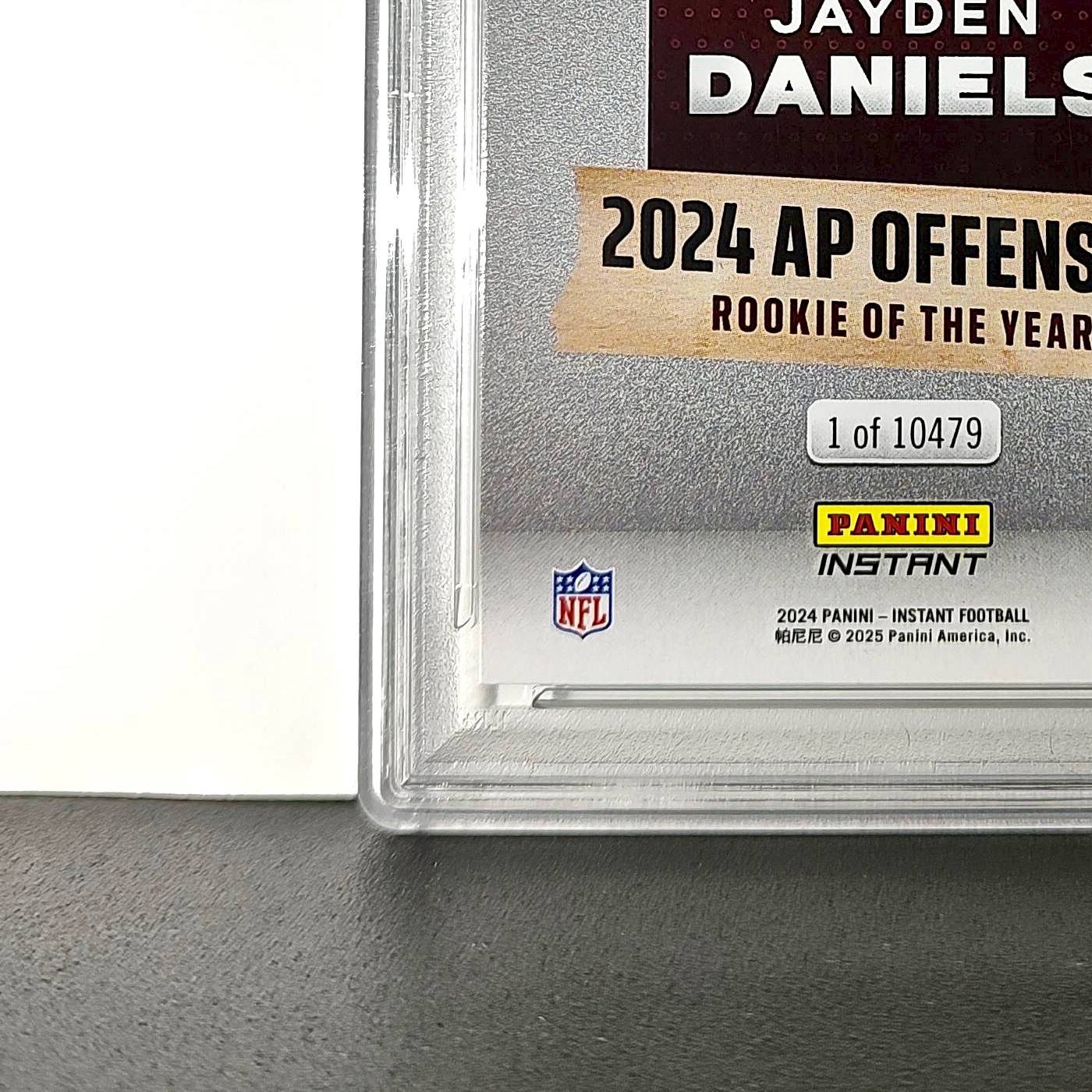 Jayden Daniels 2024 Panini NFL AP Offensive Rookie of the Year Commanders PSA 10