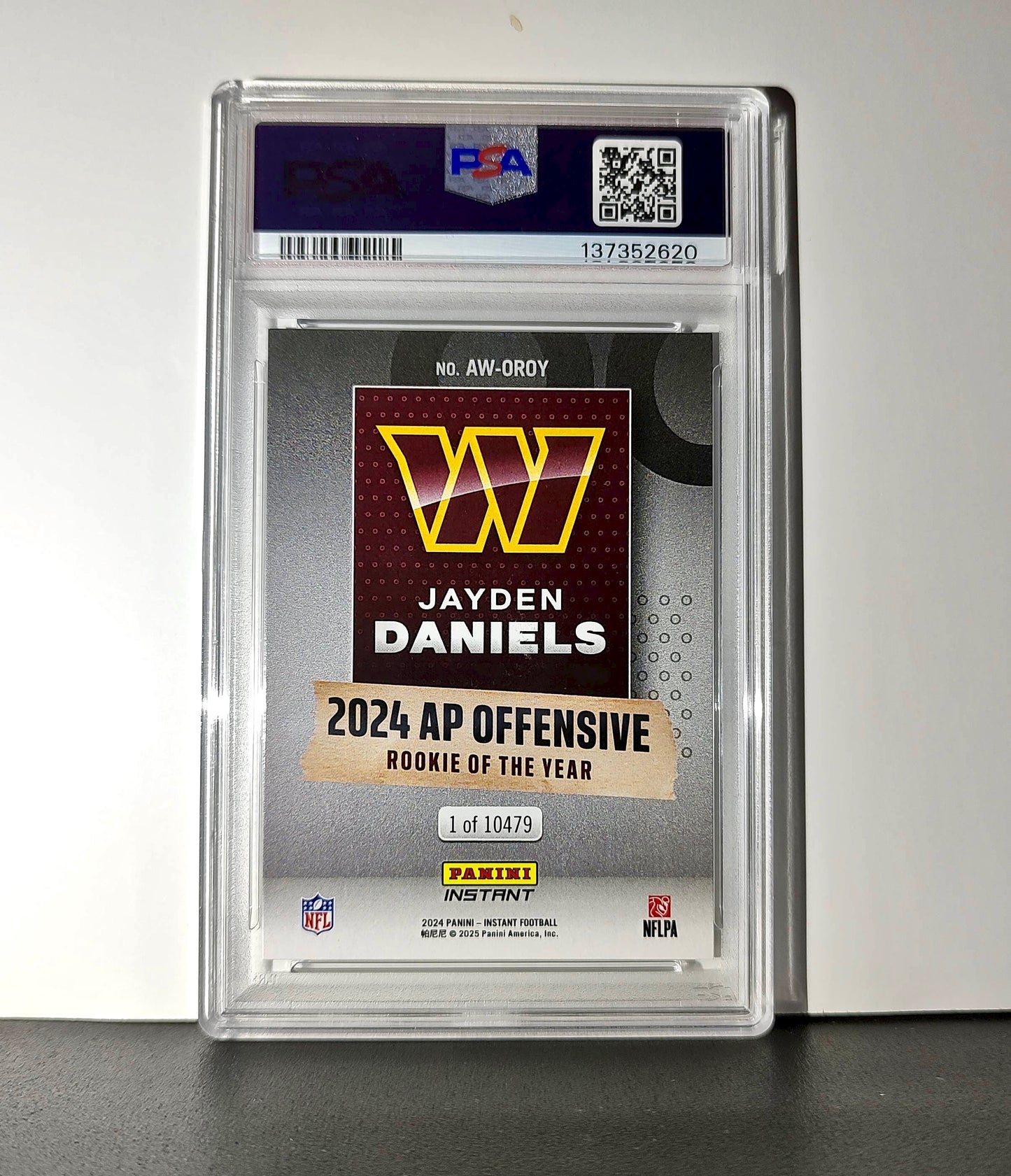 Jayden Daniels 2024 Panini NFL AP Offensive Rookie of the Year Commanders PSA 10