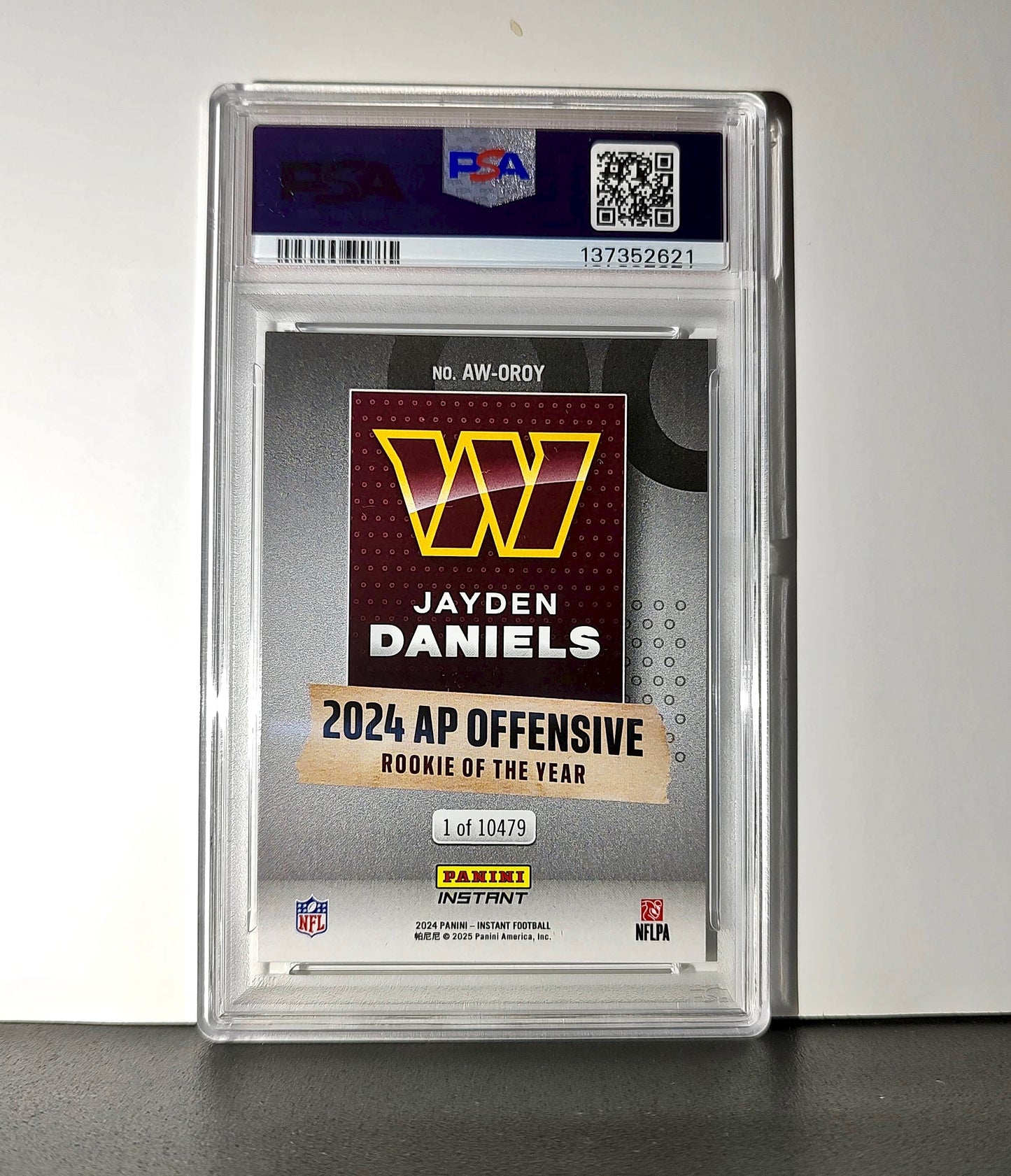 Jayden Daniels 2024 Panini NFL AP Offensive Rookie of the Year Commanders PSA 10