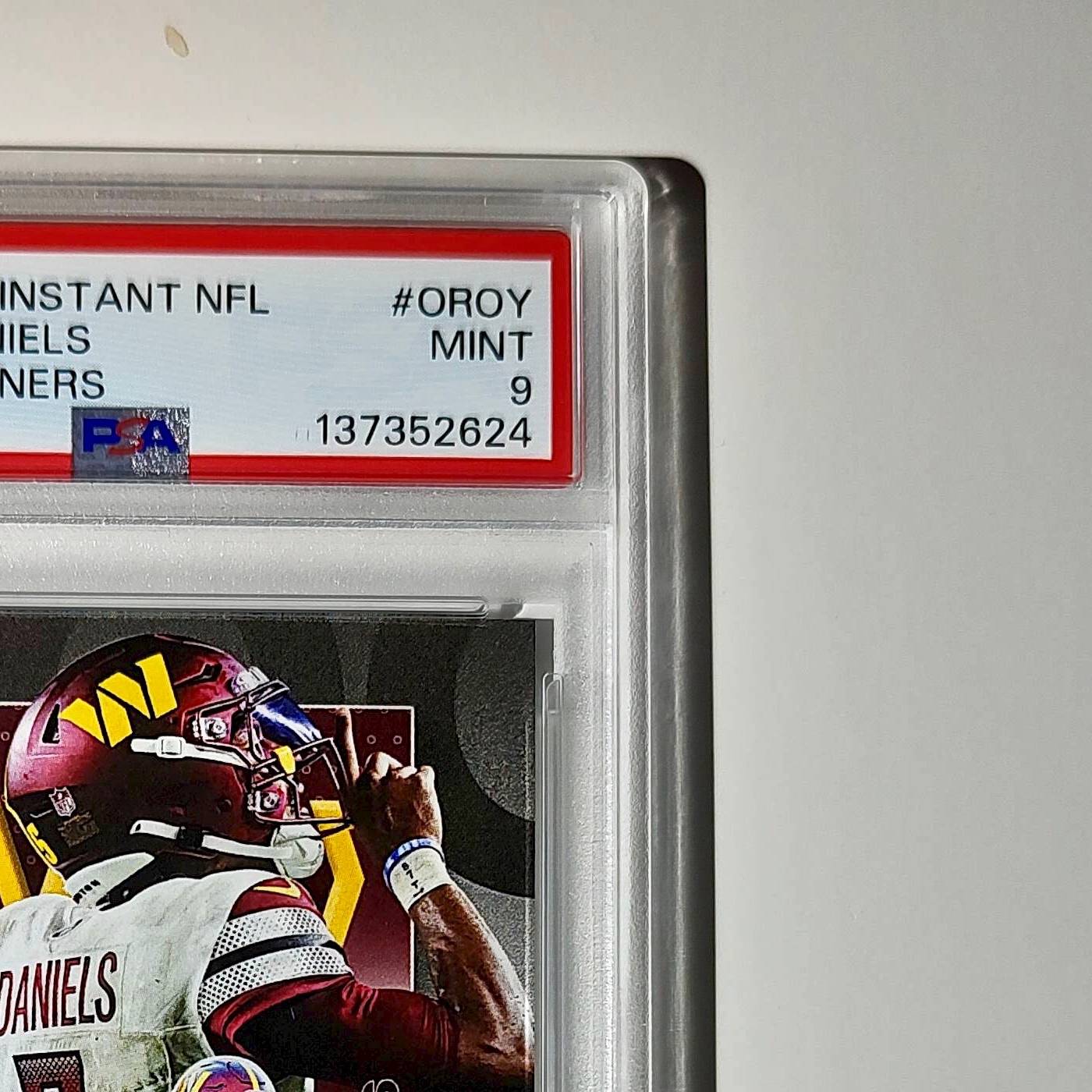 Jayden Daniels 2024 Panini NFL AP Offensive Rookie of the Year Commanders PSA 9