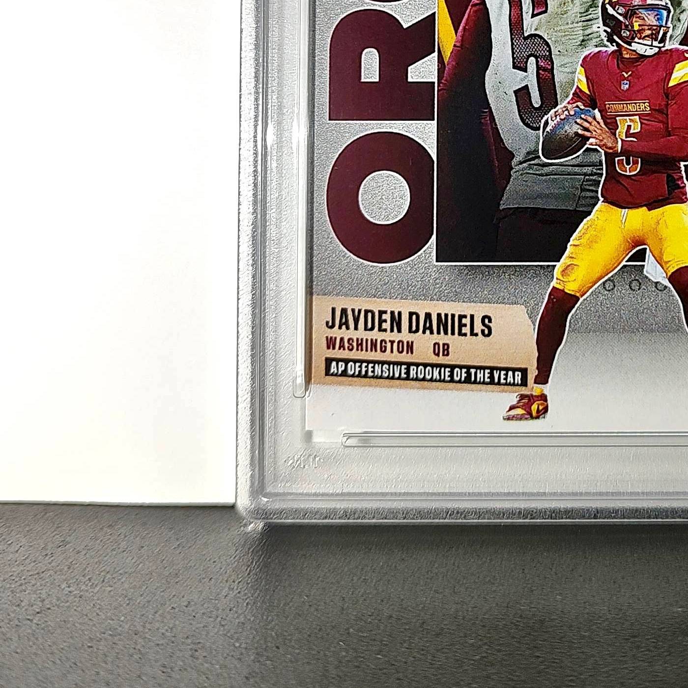 Jayden Daniels 2024 Panini NFL AP Offensive Rookie of the Year Commanders PSA 9