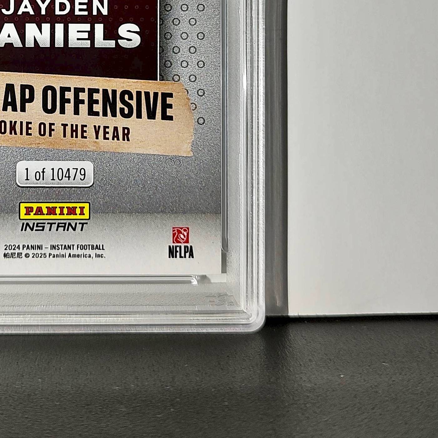 Jayden Daniels 2024 Panini NFL AP Offensive Rookie of the Year Commanders PSA 9
