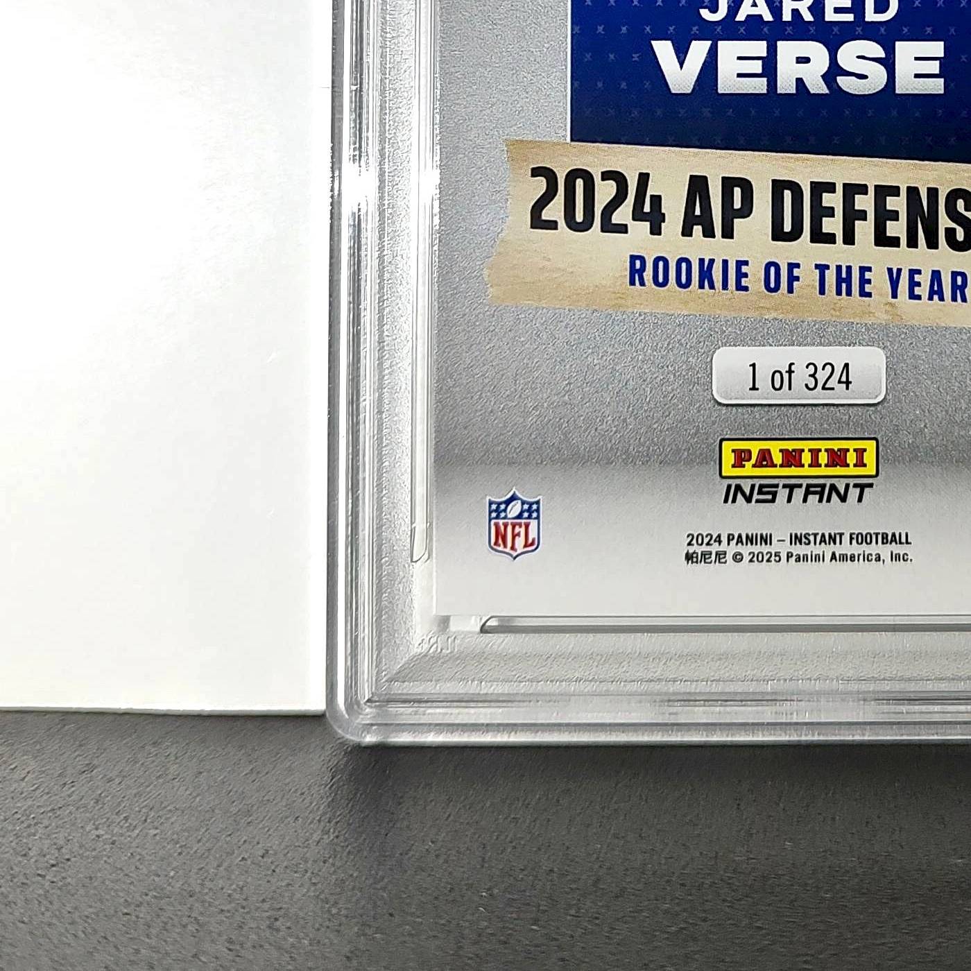 Jared Verse 2024 Panini NFL AP Defensive Rookie of the Year Rams PSA 10 Gem Mint