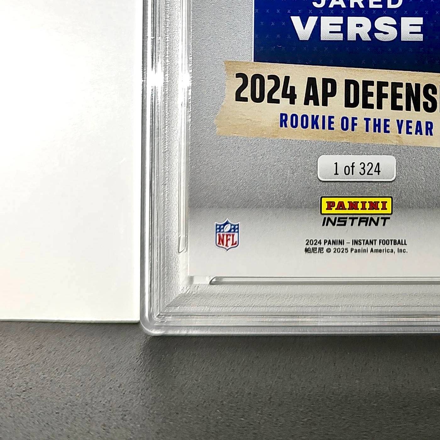 Jared Verse 2024 Panini NFL AP Defensive Rookie of the Year Rams PSA 10 Gem Mint