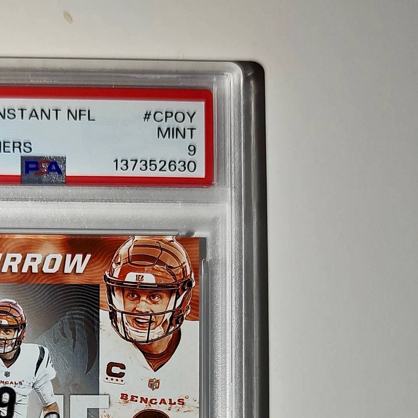 Joe Burrow 2024 Panini NFL AP Comeback Player of the Year Bengals PSA 9 Mint