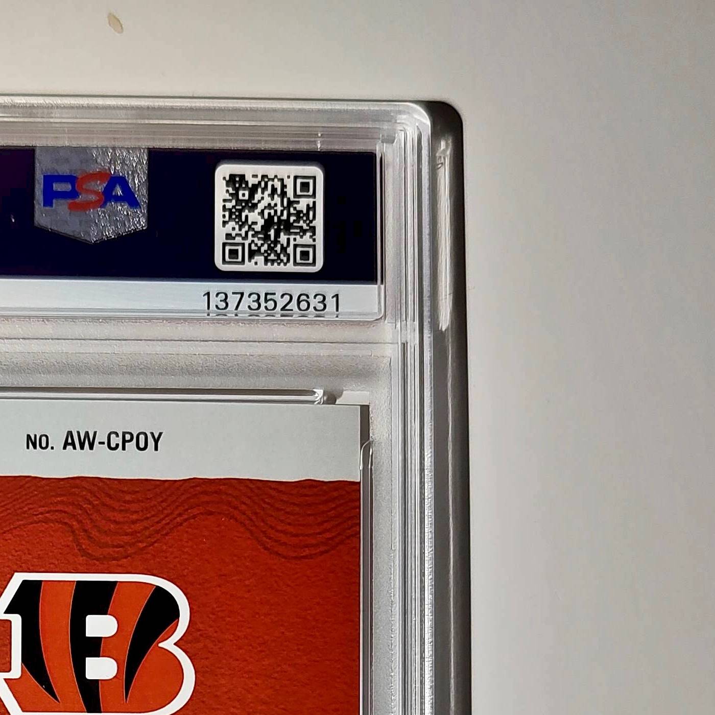 Joe Burrow 2024 Panini NFL AP Comeback Player of the Year Bengals PSA 10 Gem