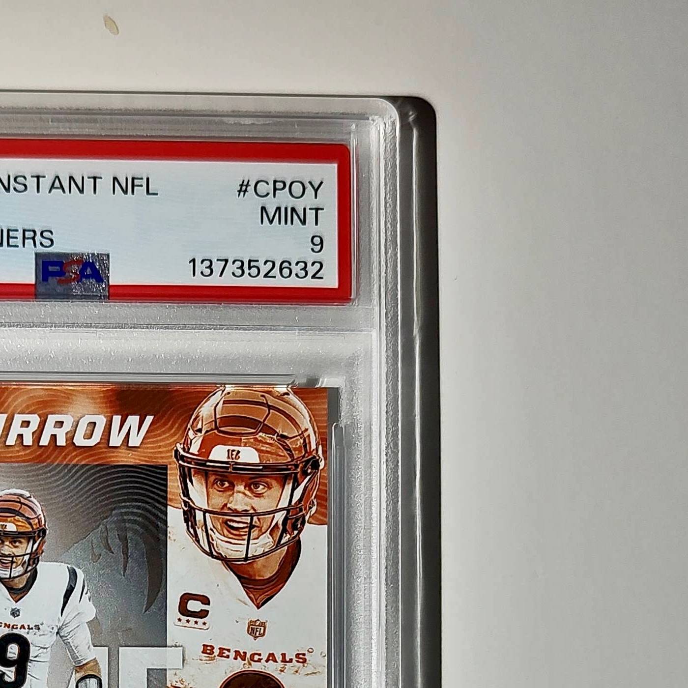 Joe Burrow 2024 Panini NFL AP Comeback Player of the Year Bengals PSA 9 Mint